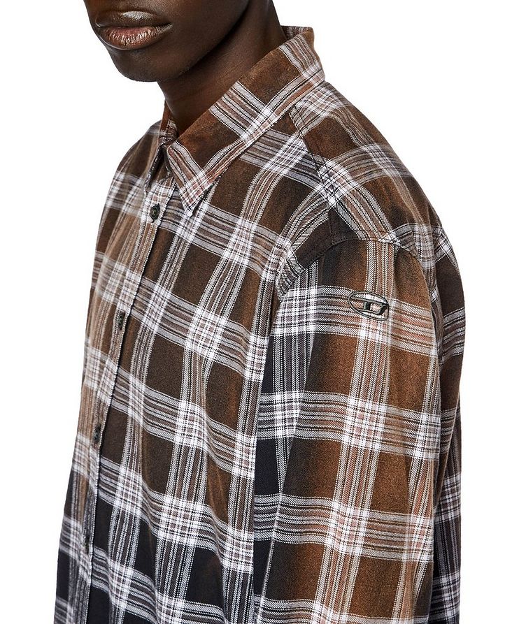 Checkered Flannel Cotton Sport Shirt image 3