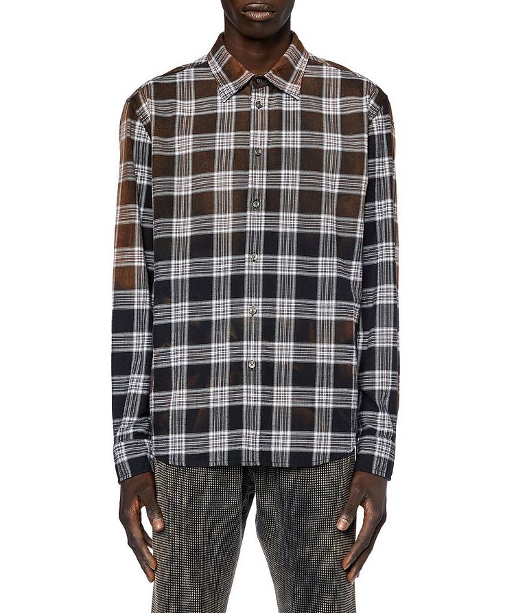 Checkered Flannel Cotton Sport Shirt image 4