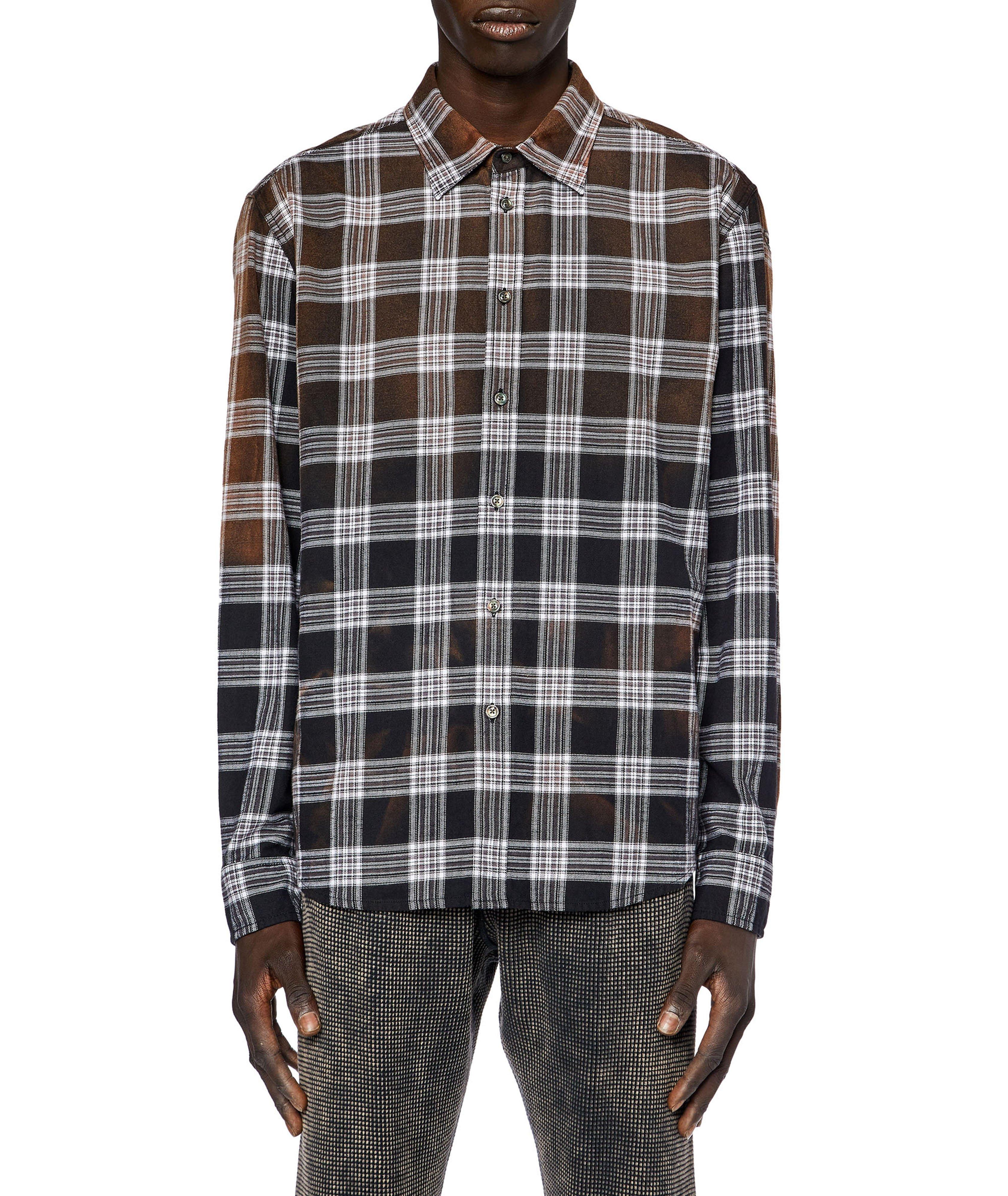 Checkered Flannel Cotton Sport Shirt image 4