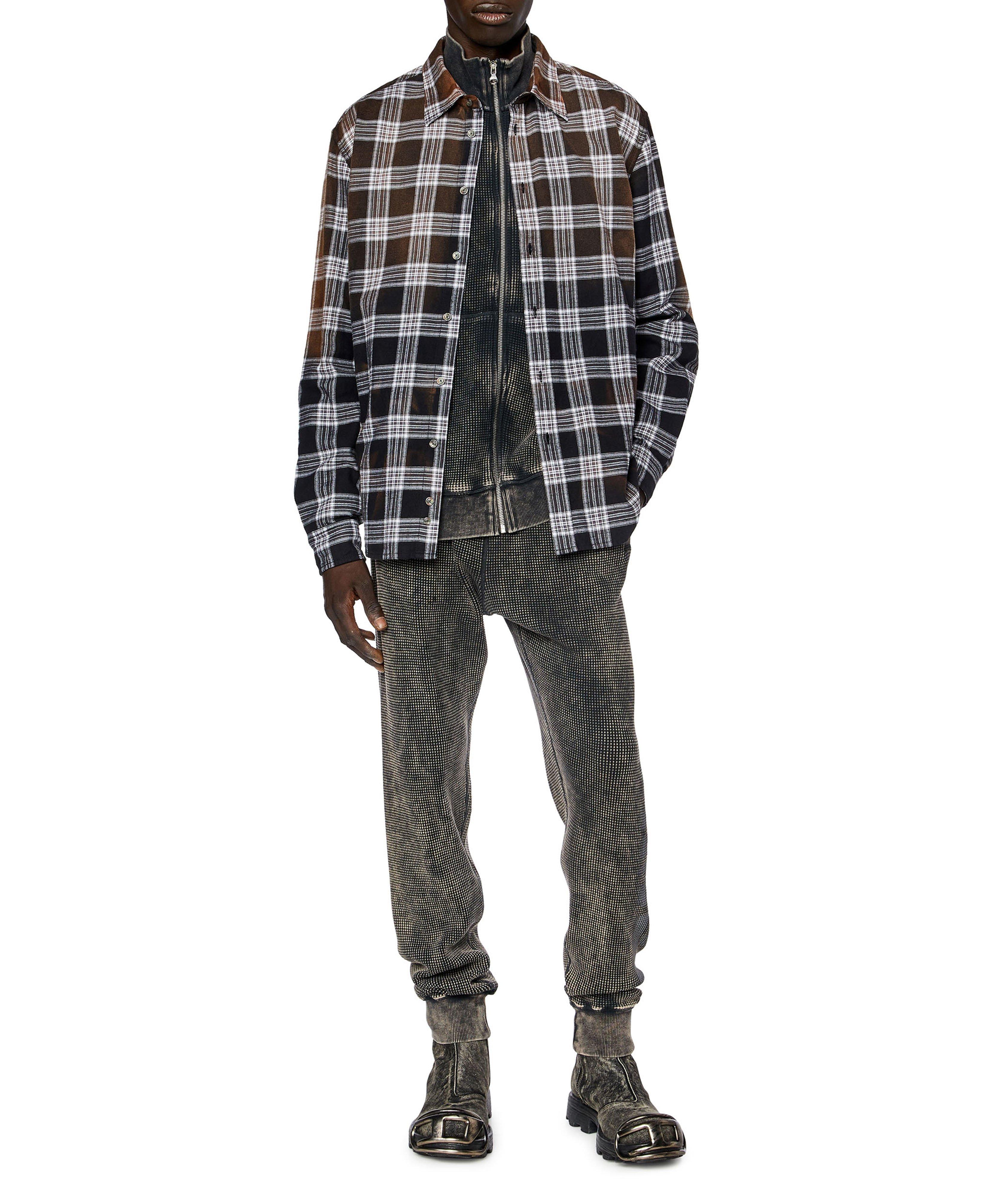 Checkered Flannel Cotton Sport Shirt image 5