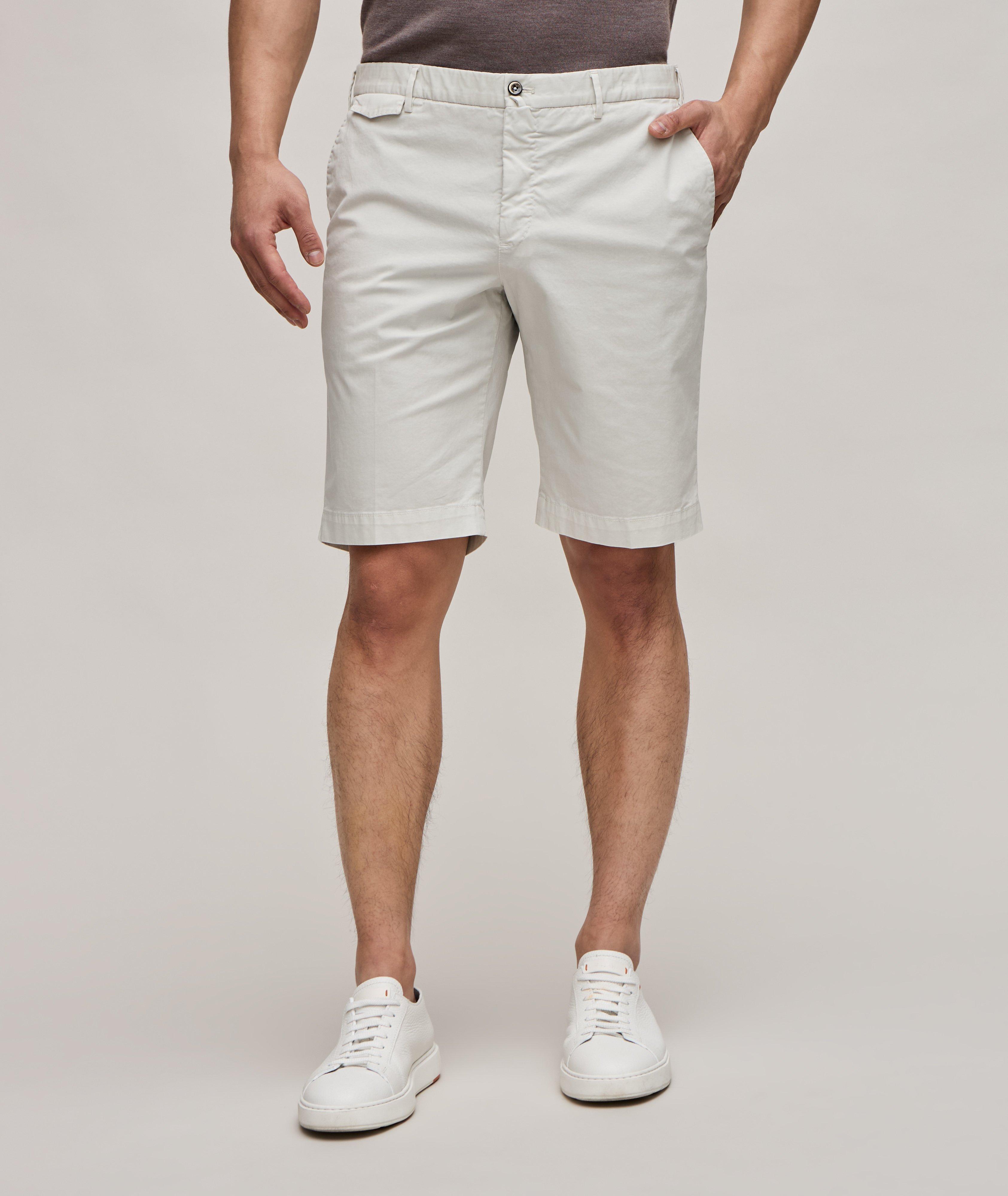Cotton-Stretch Gabardine Bermuda Shorts