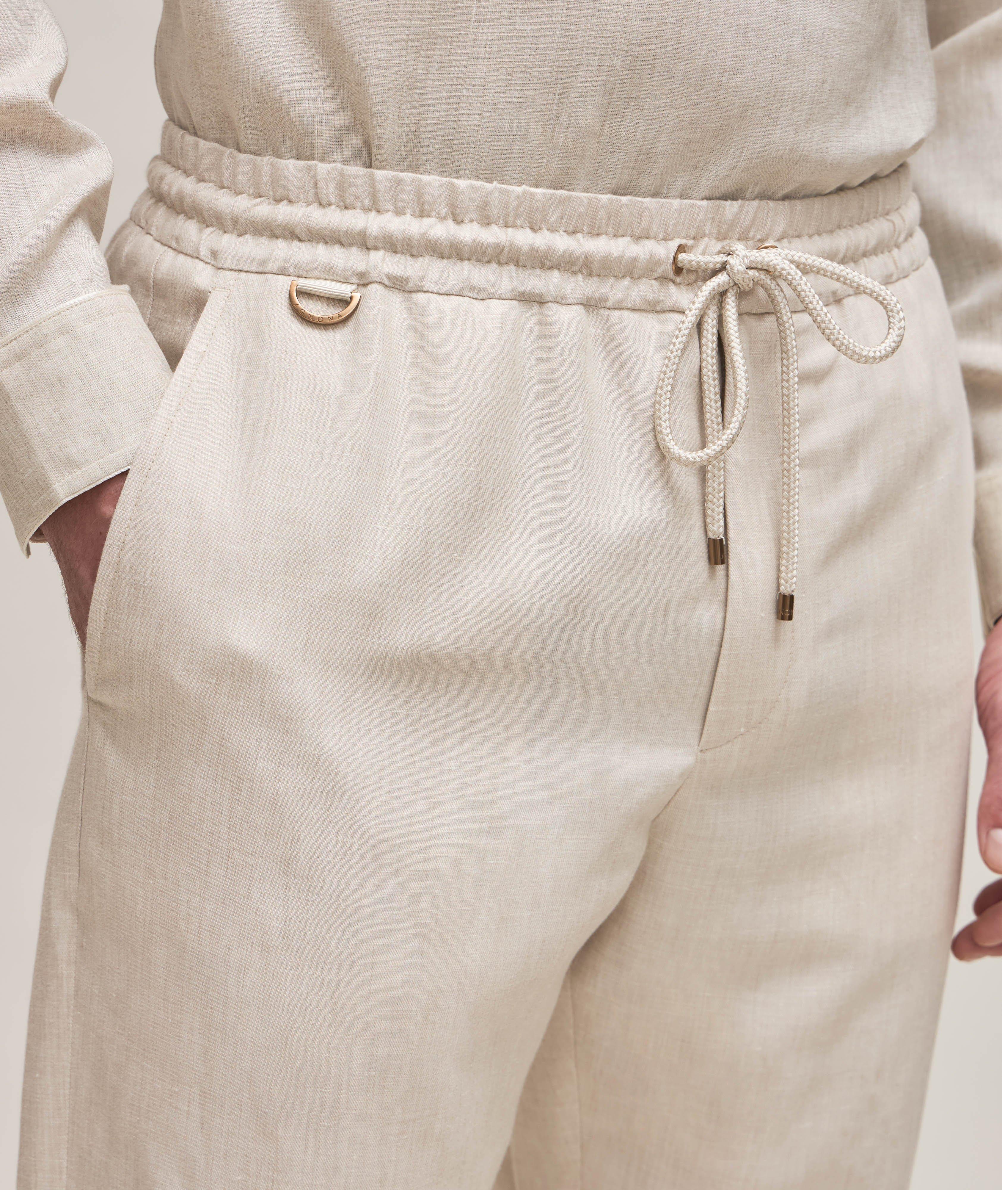 Linen Drawstring Pants image 3