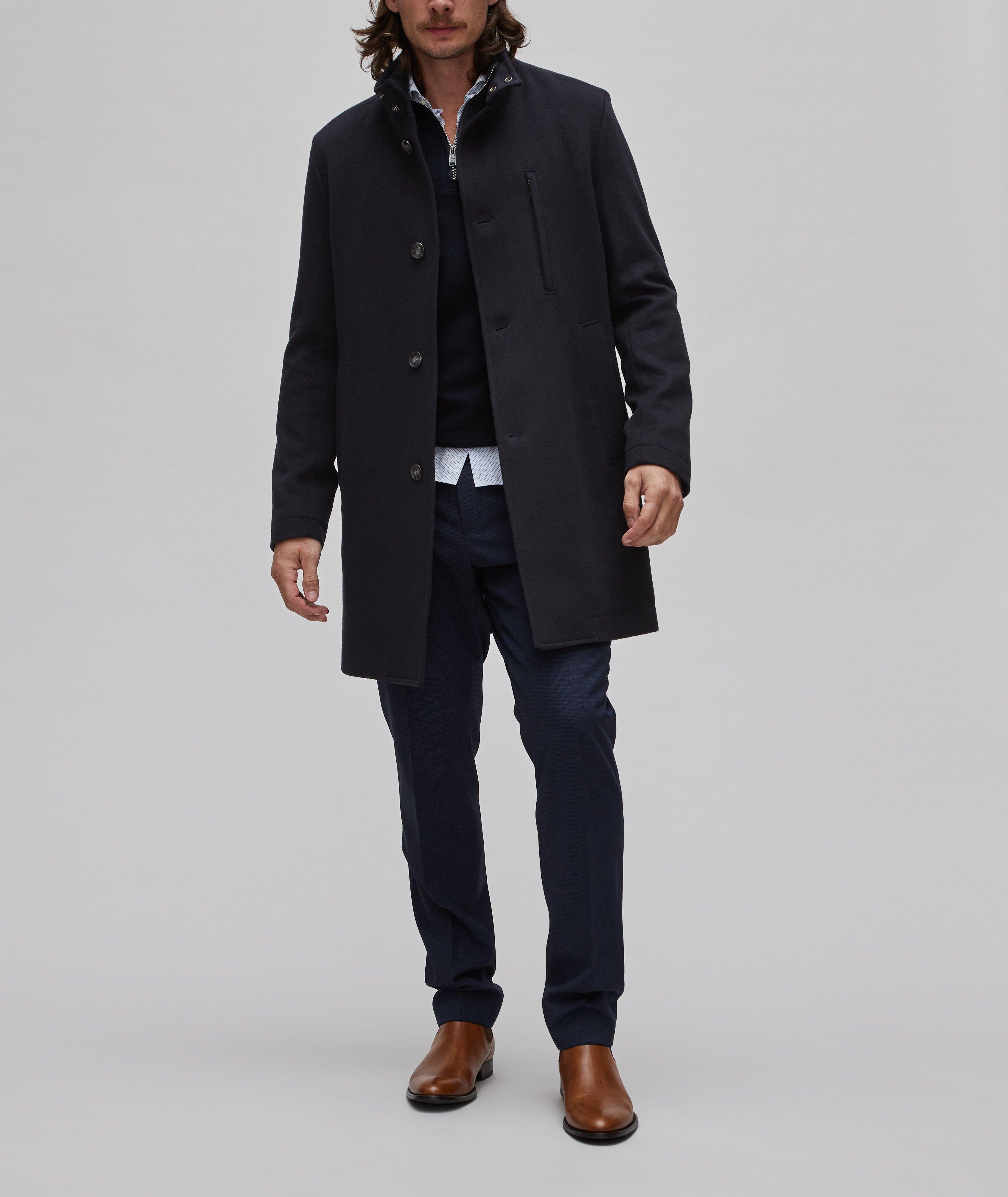 BOSS Hyde Slim Fit Virgin Wool-Cashmere Overcoat | Coats | Harry Rosen