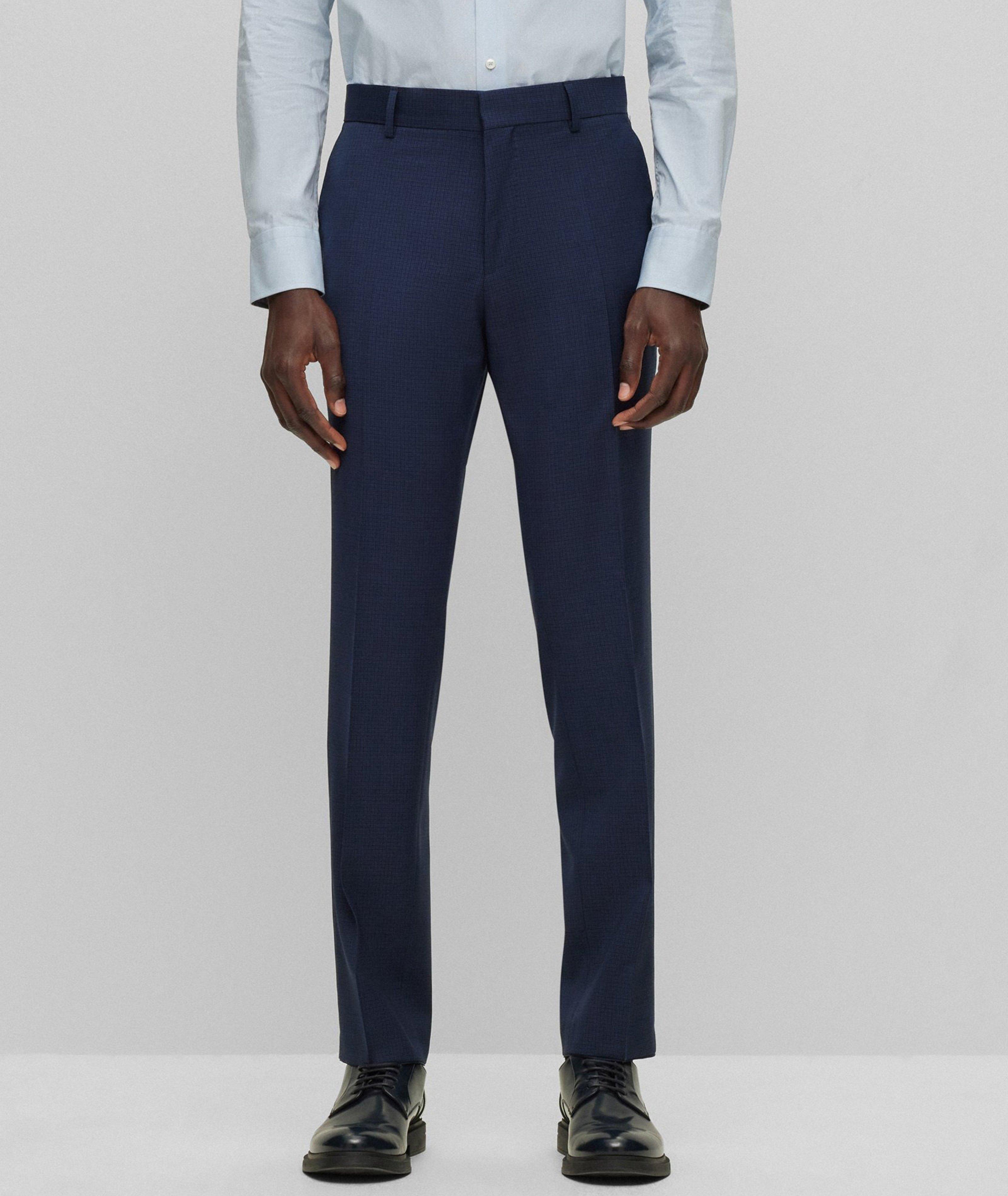 Complet en laine vierge à pied-de-poule de coupe amincie image 3