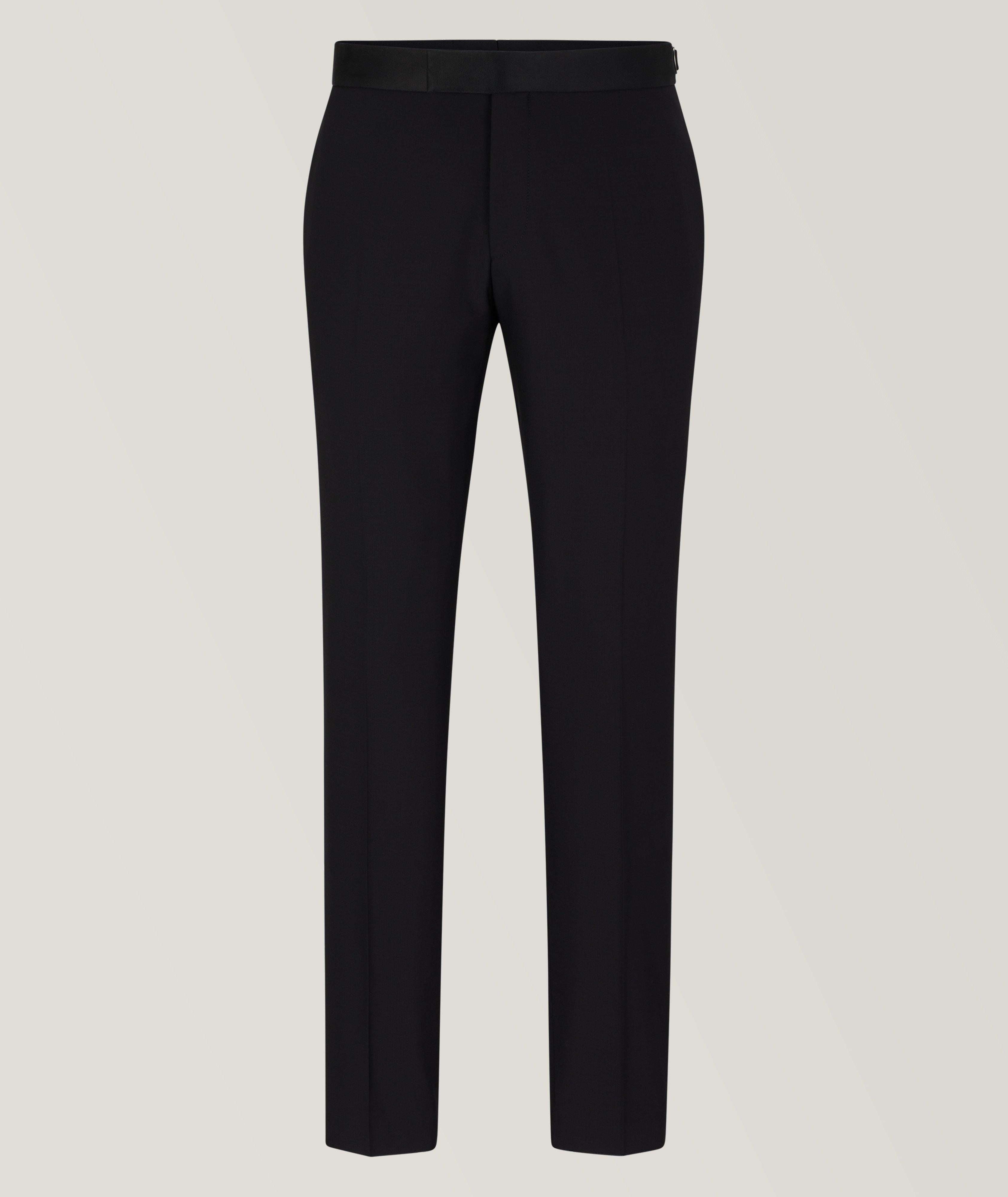 Slim-Fit Stretch-Wool Tuxedo Pants image 0