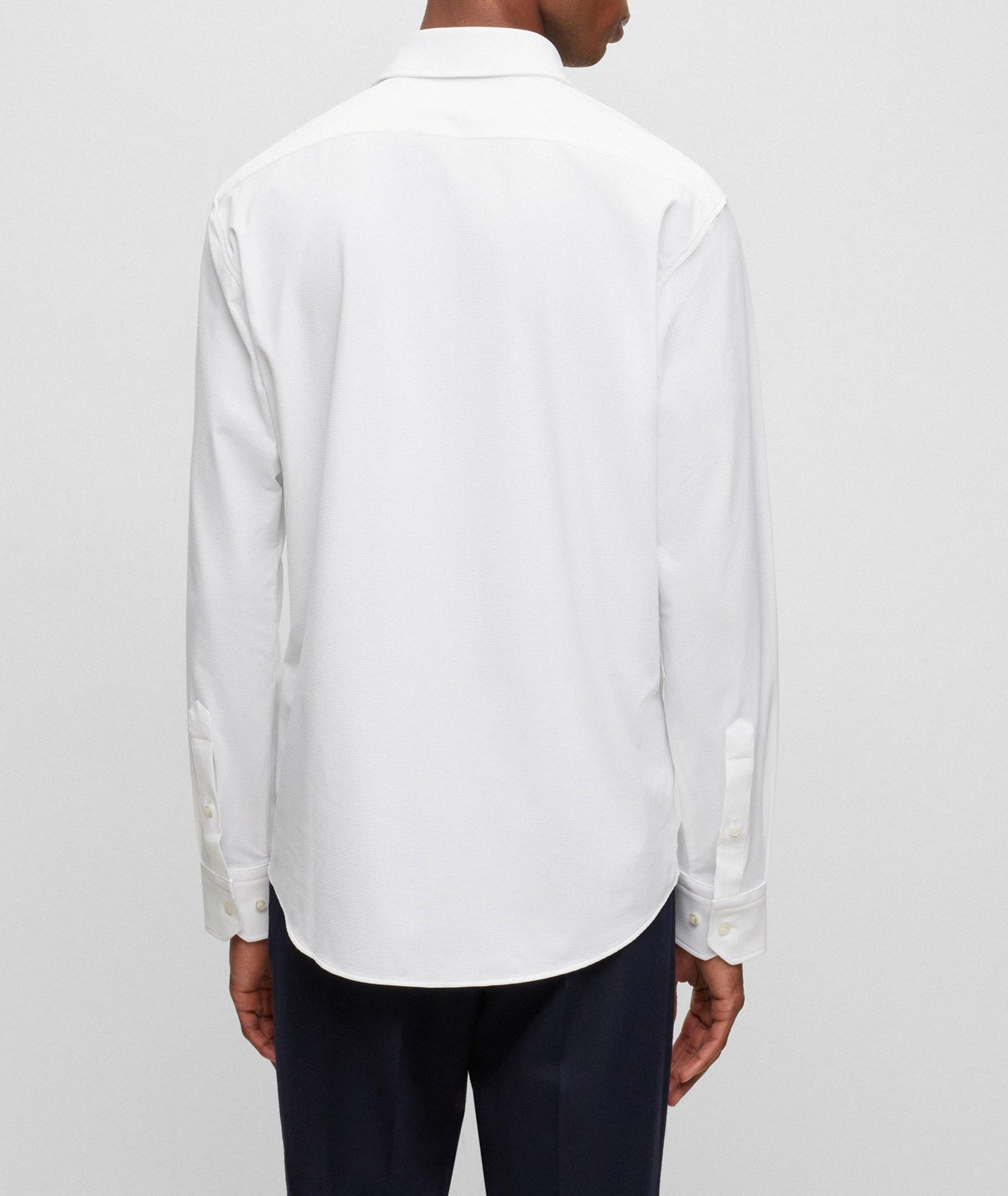 Structured Stretch-Fabric Dress Shirt image 2