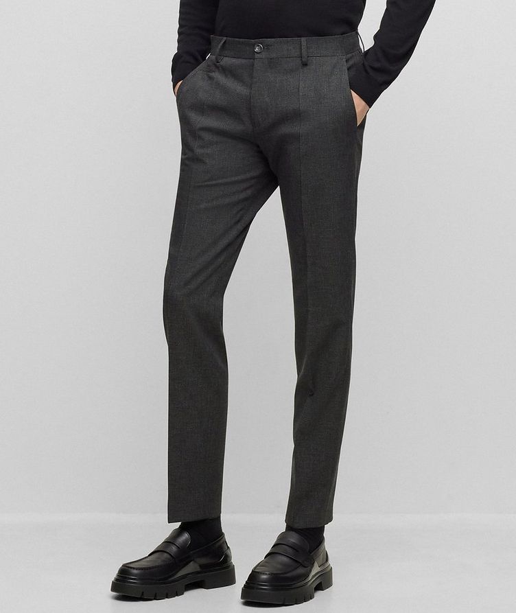 Slim-Fit Crease-Resistant Wool-Blend Trousers image 2