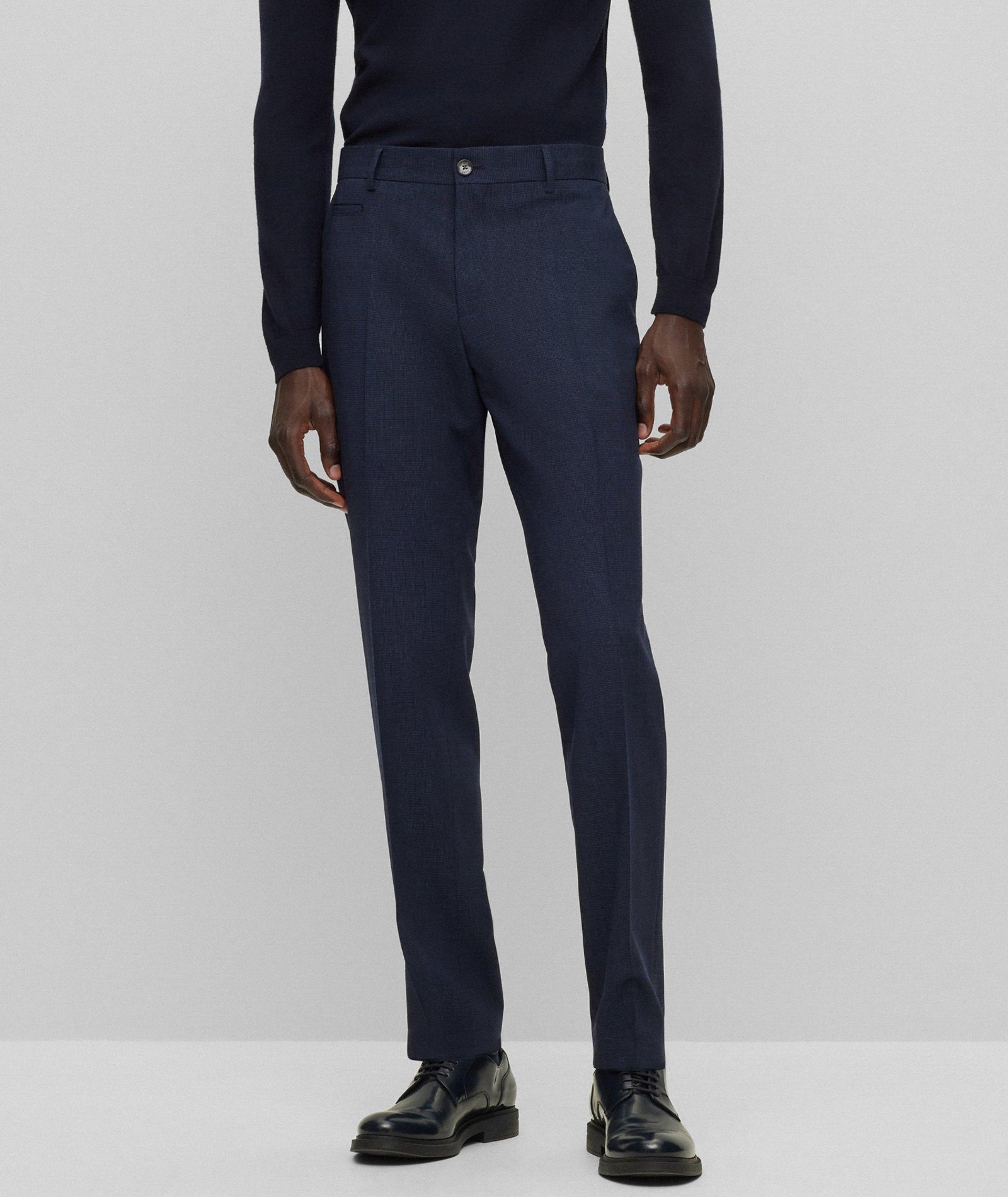 BOSS Kane Slim Tapered Trousers Navy