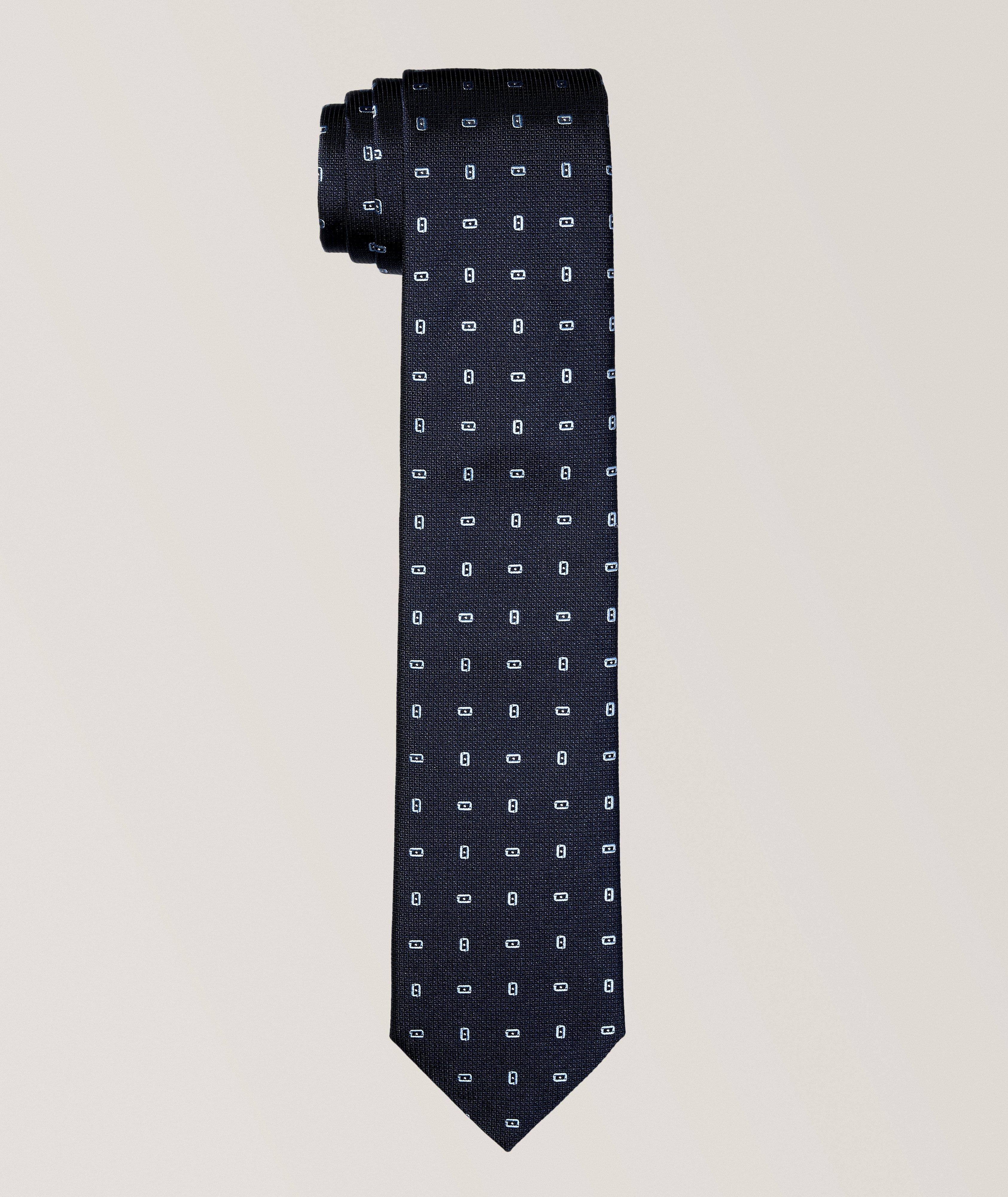 All-Over Micro Jacquard Silk-Blend Tie image 0