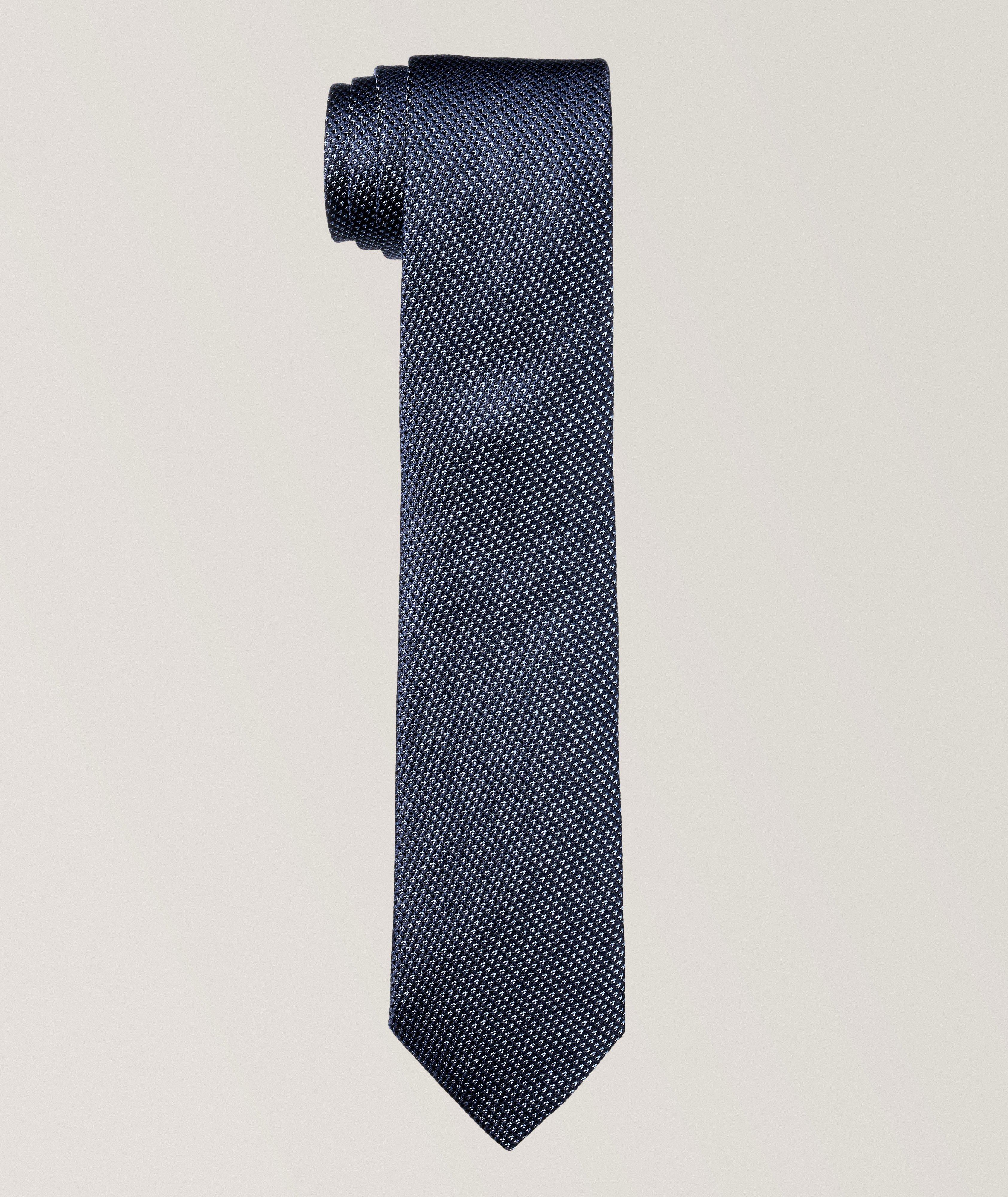 Woven Pattern Silk Tie image 0
