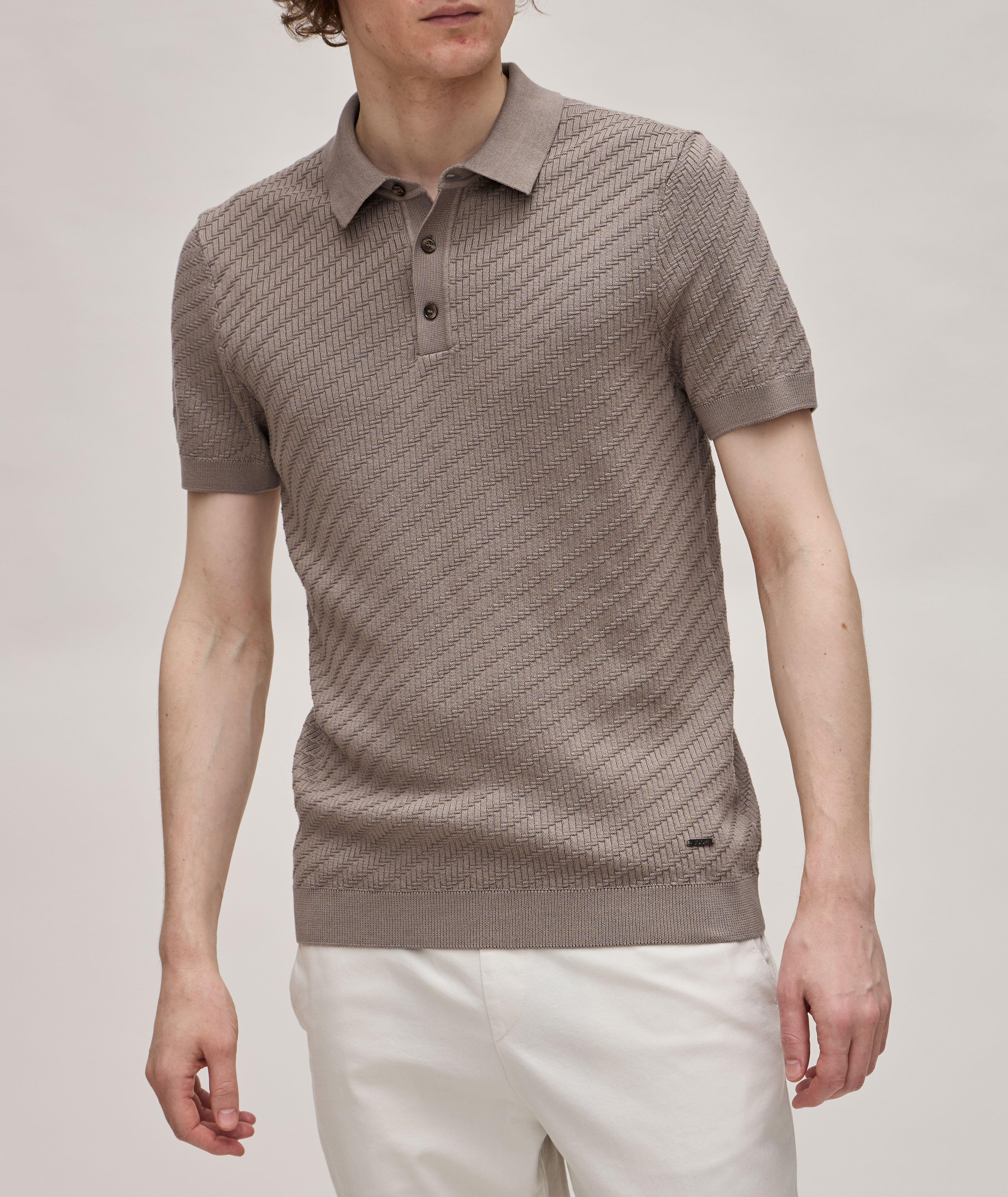 Maurice Textured Cotton Polo image 1