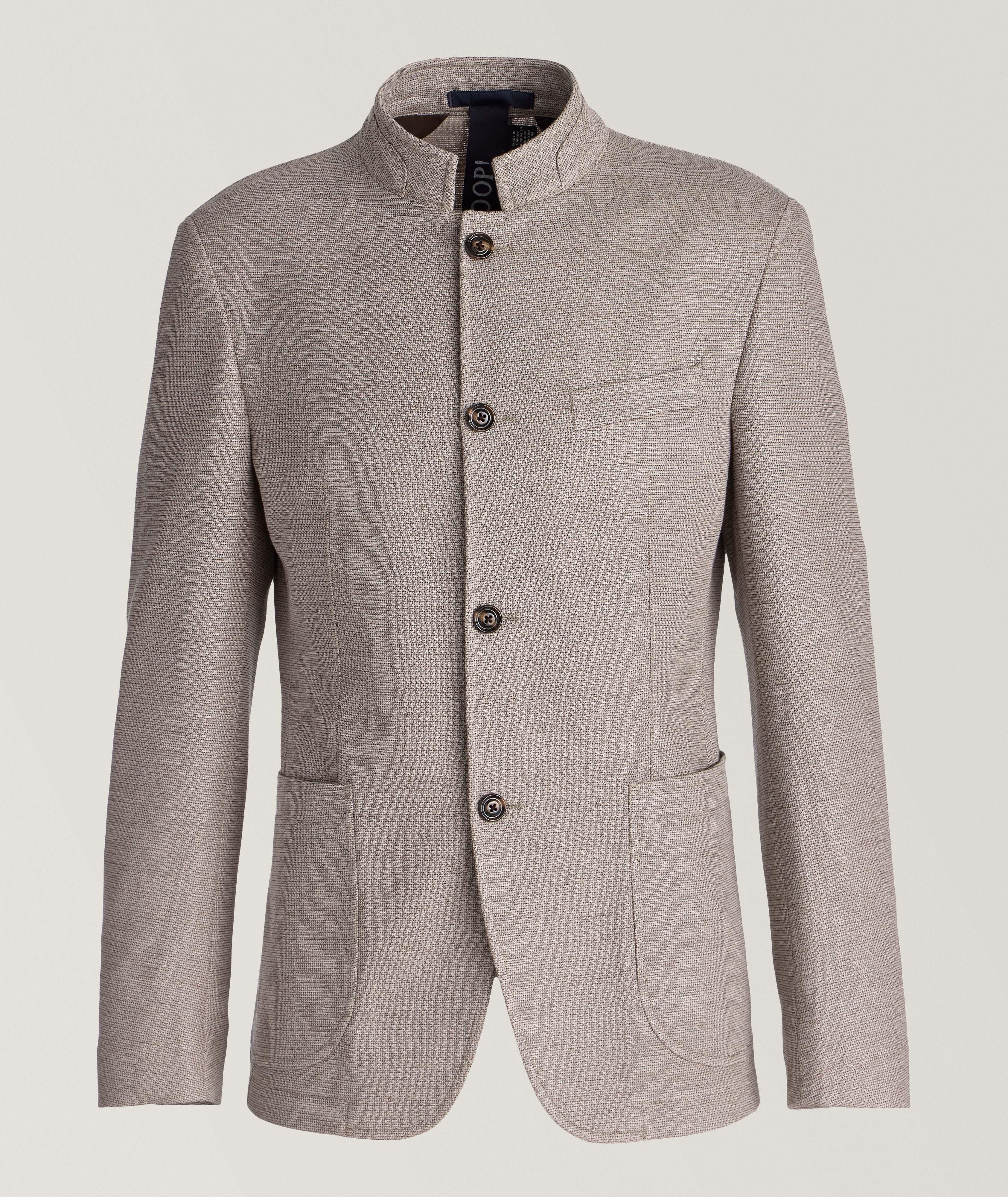 Mélange Stretch-Linen Blend Jacket  image 0