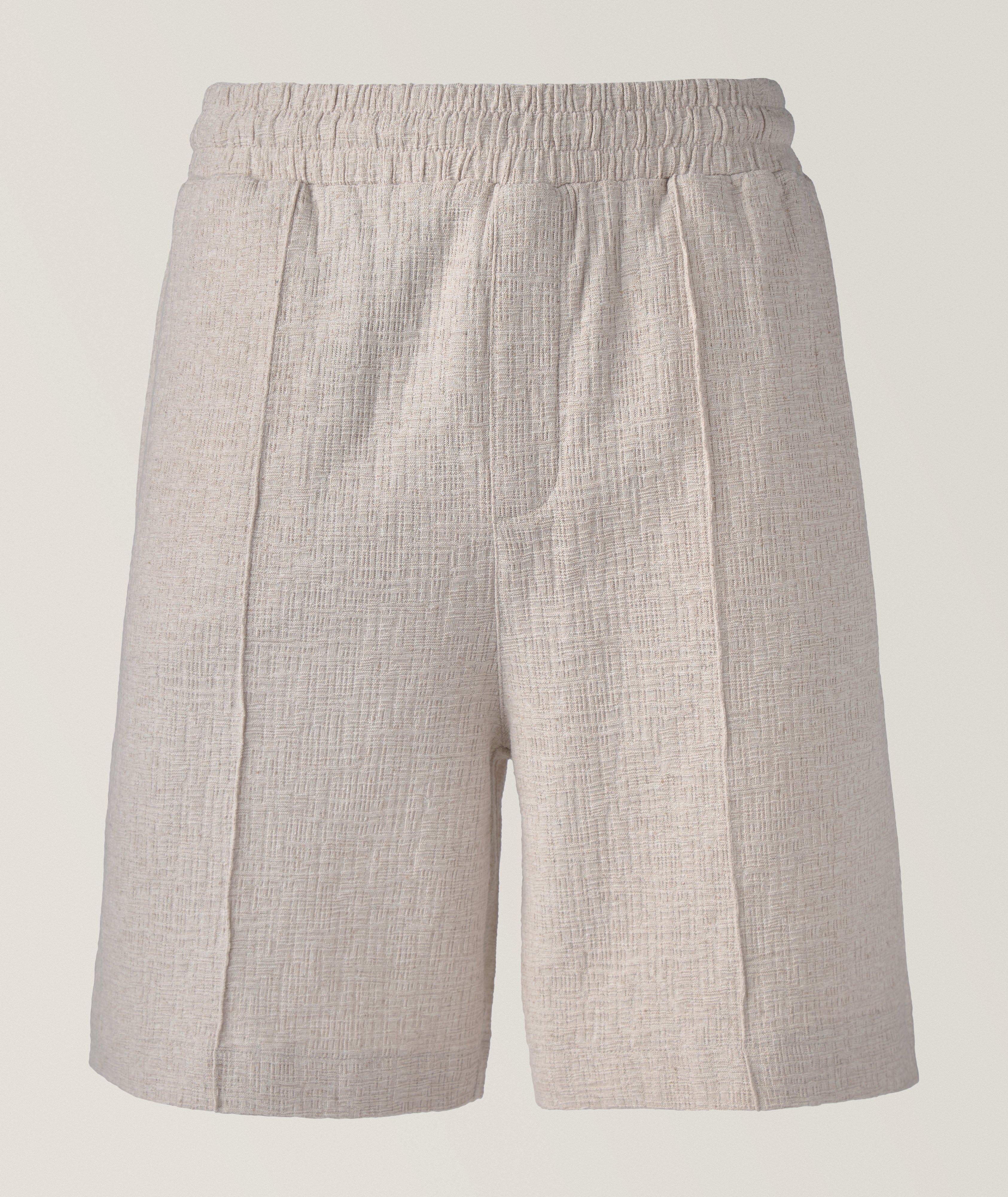 Taros Textured Cotton-Blend Shorts