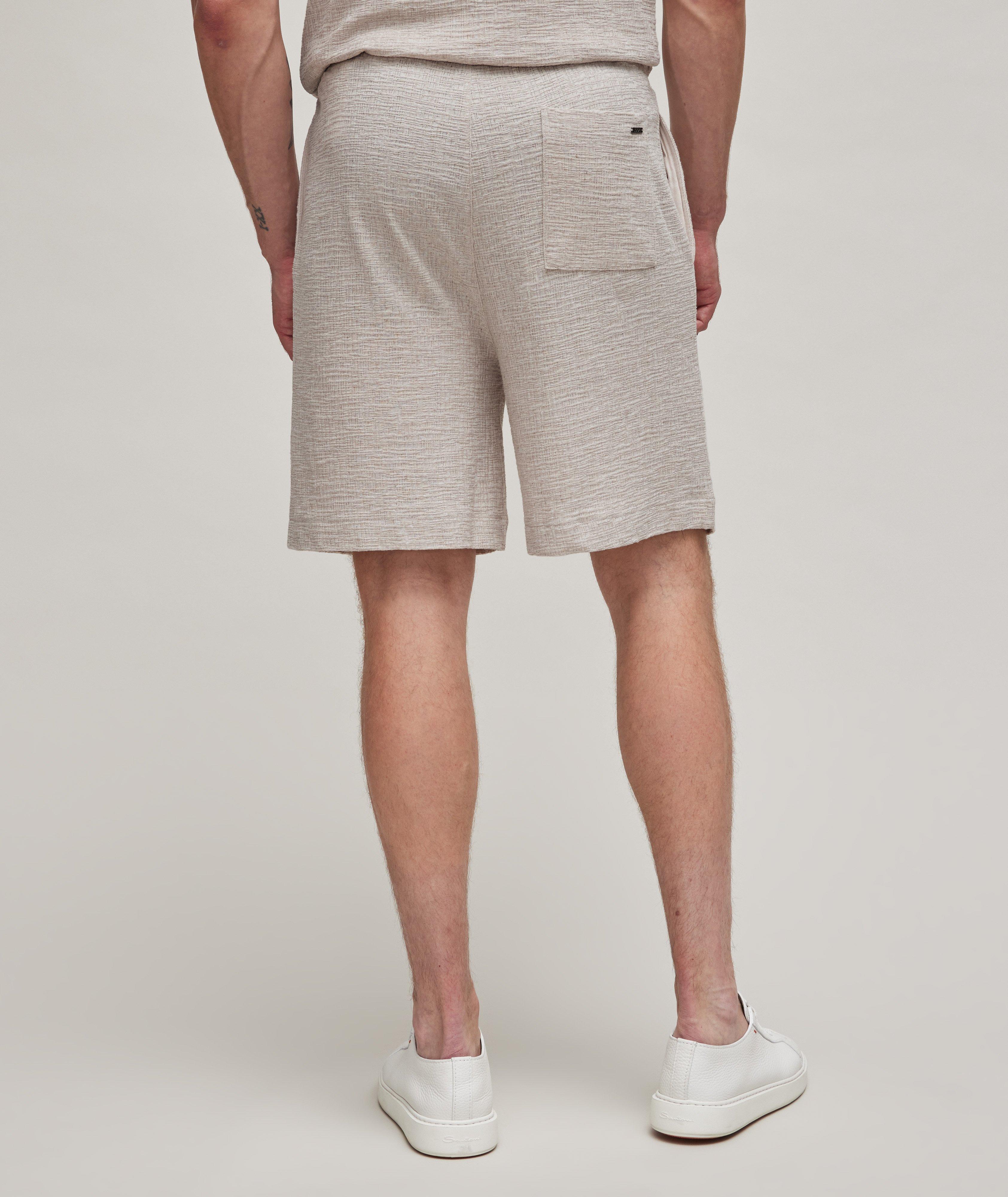 Taros Textured Cotton-Blend Shorts