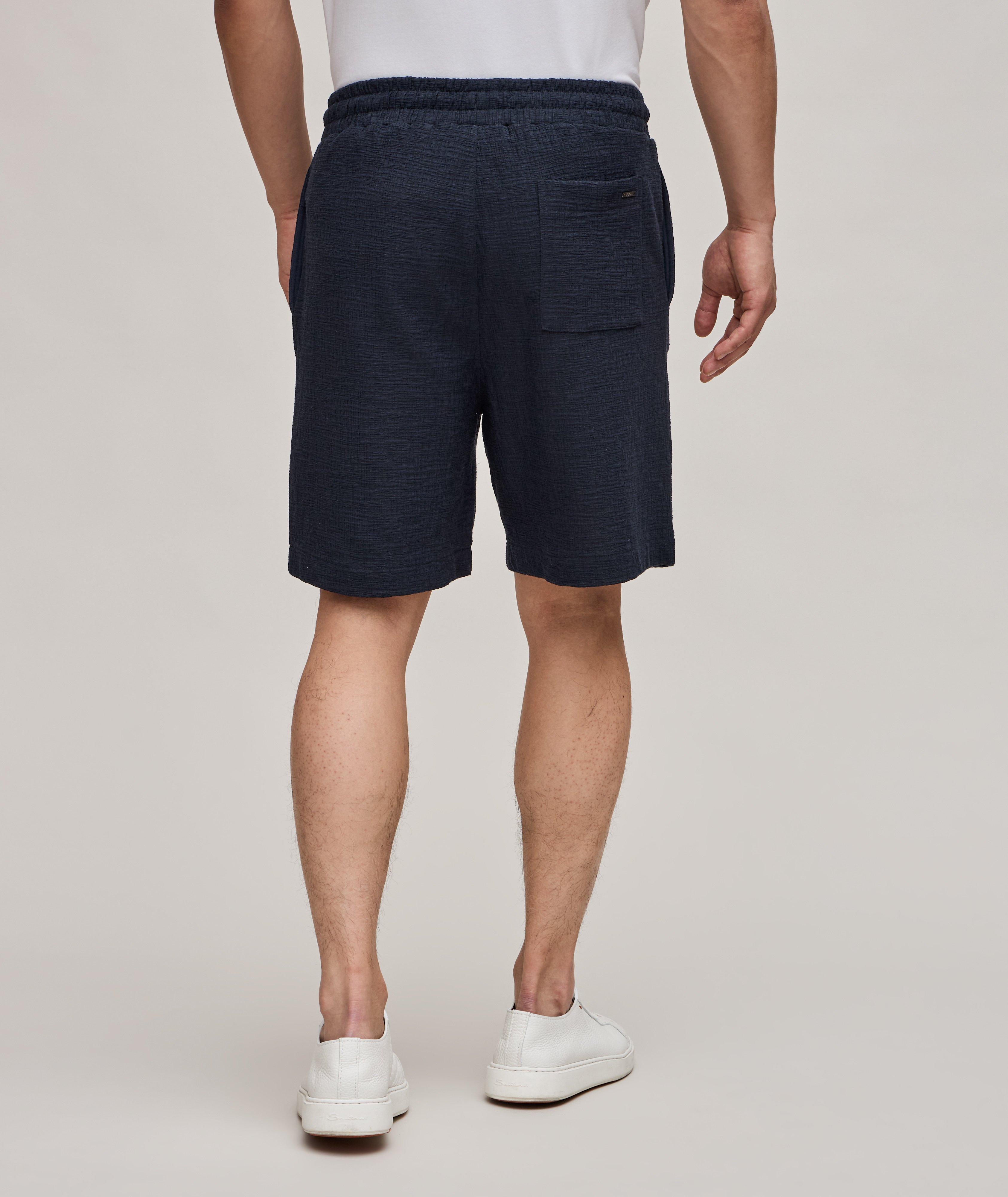 Textured Cotton-Blend Shorts