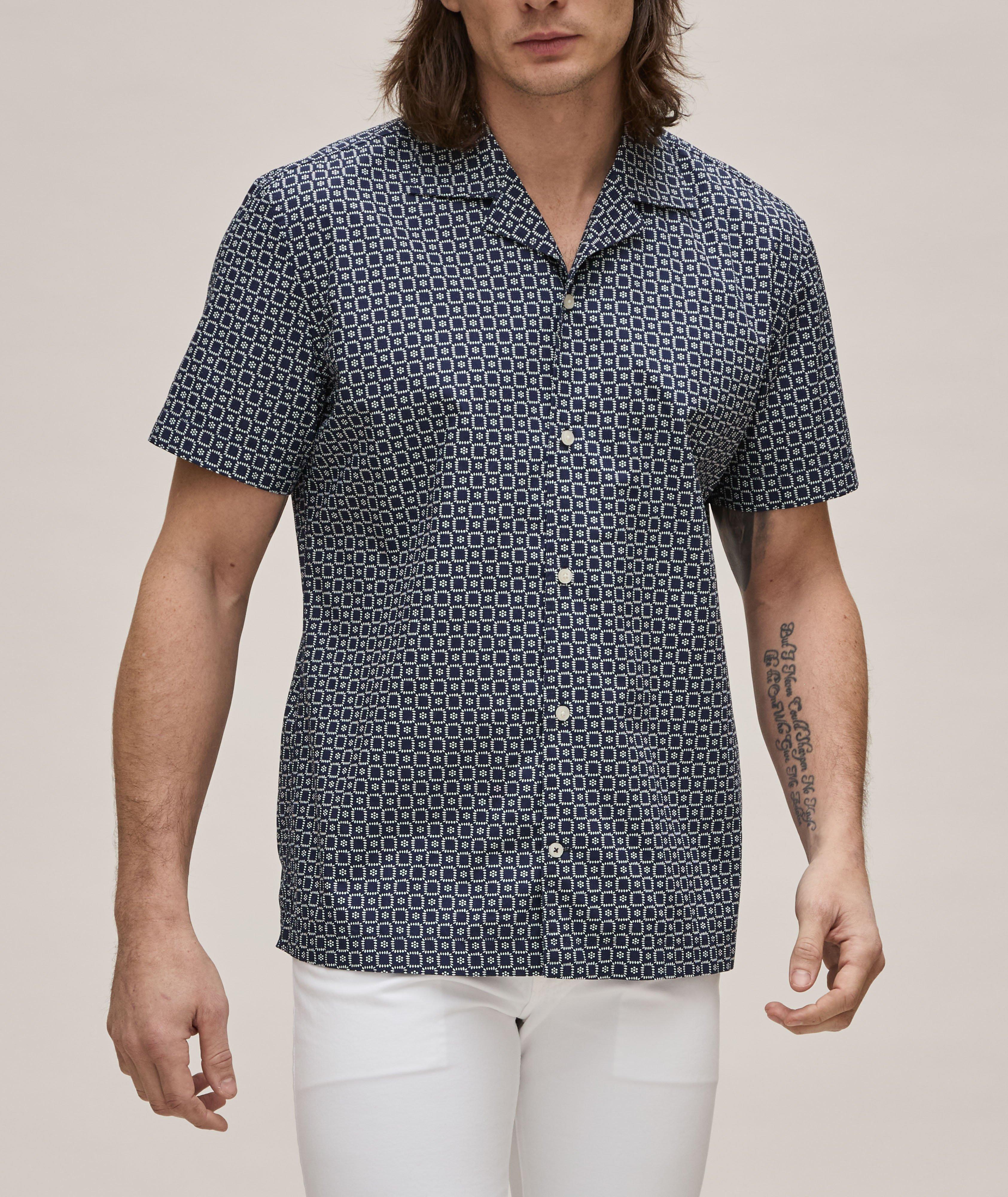 Hanes Geometric Cotton Camp Shirt  image 1