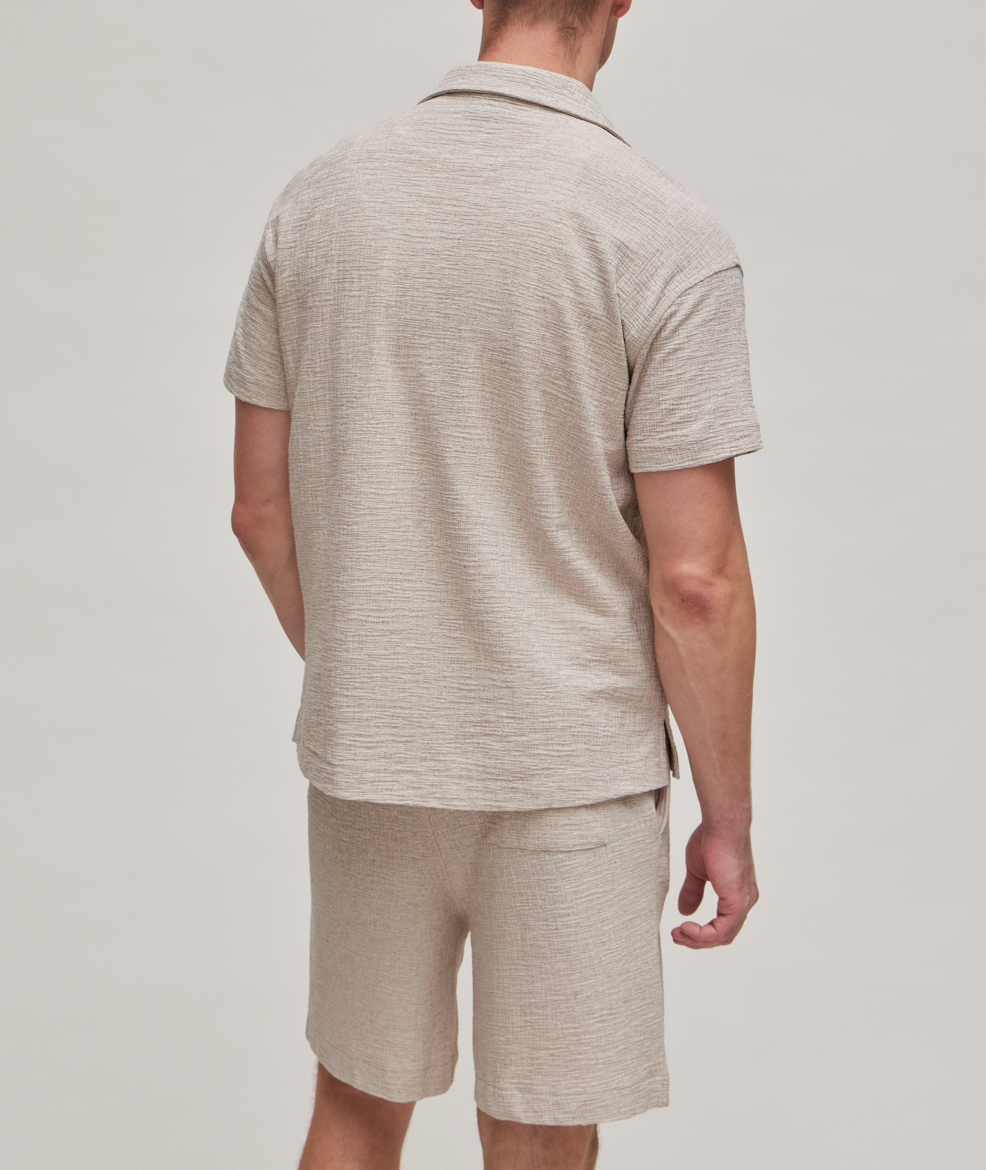 Tate Textured Cotton-Blend Camp Shirt  image 2