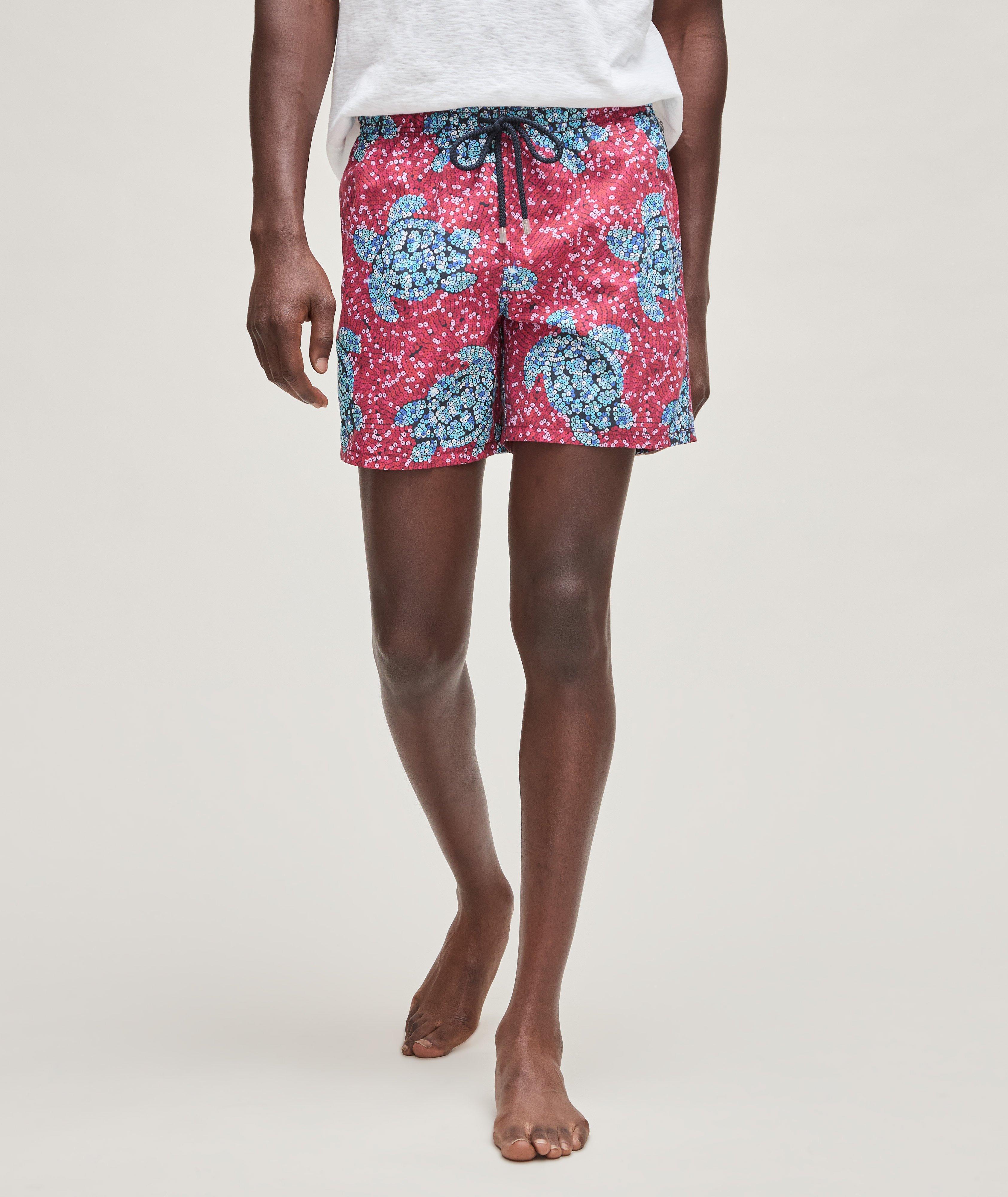 Mock-Sequins Turtles Polyamide Swim Trunks  image 1