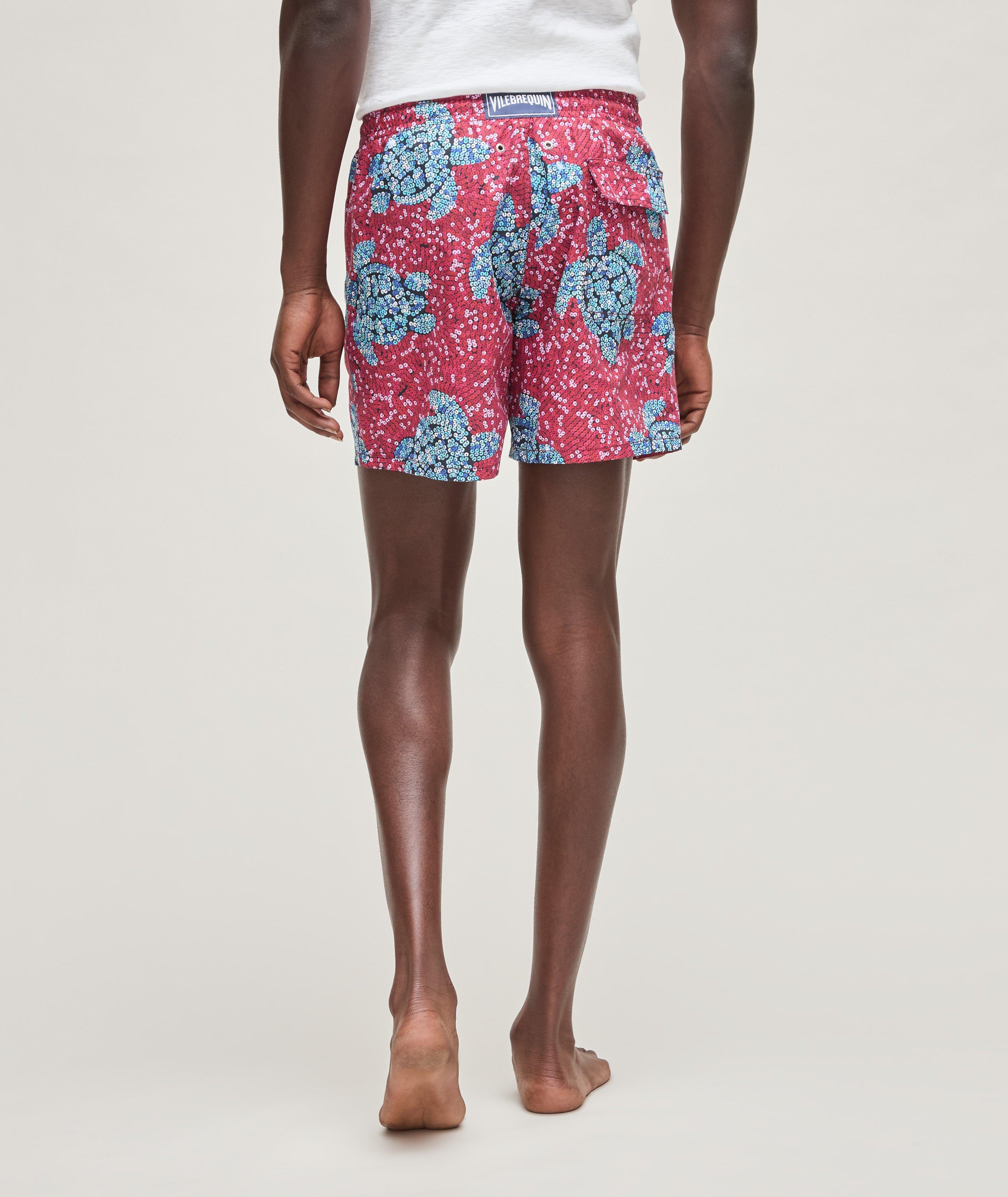 Mock-Sequins Turtles Polyamide Swim Trunks  image 2