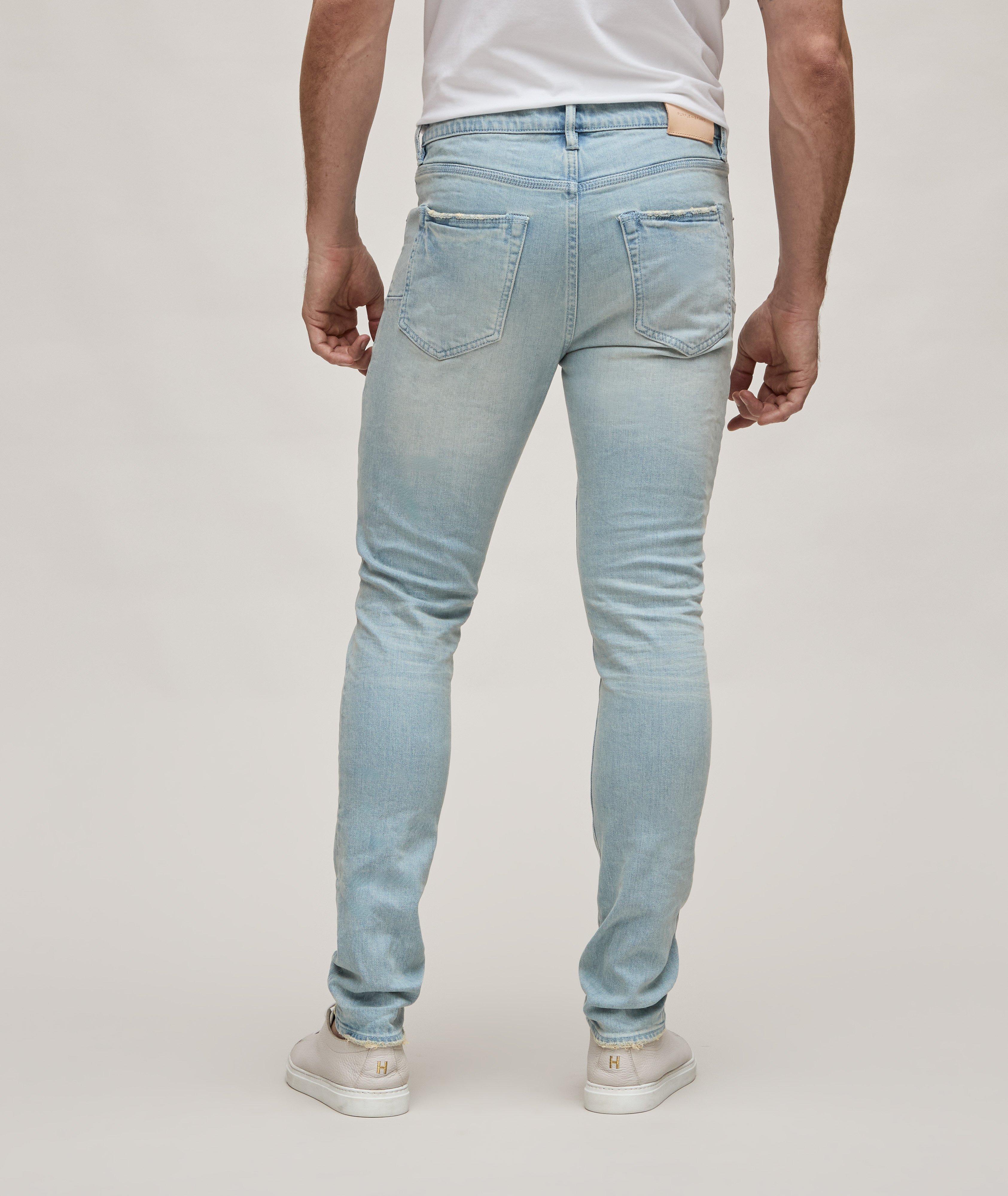 P001 Distressed Western Skinny Jeans