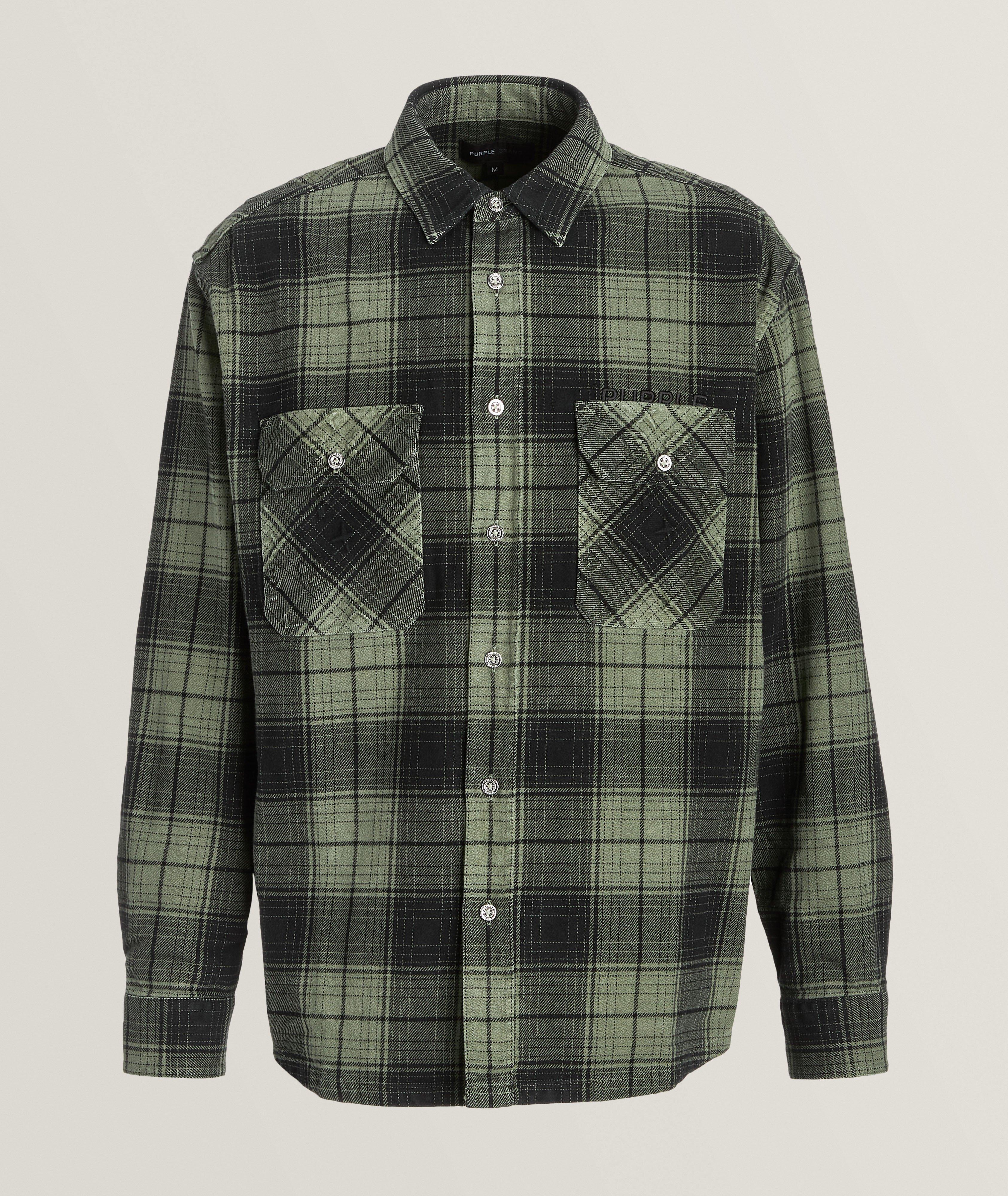 Overdyed Checked Flannel Overshirt image 0