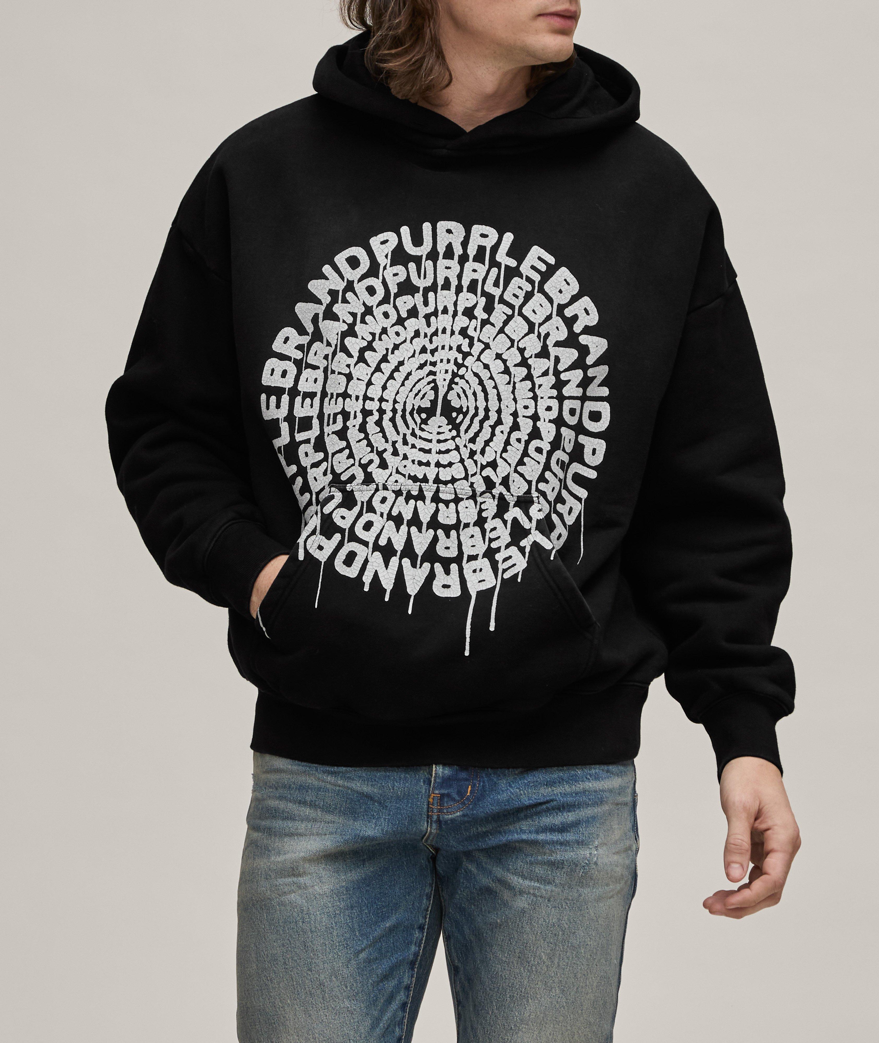 Dripping Spiral Logo Cotton Hooded Sweater