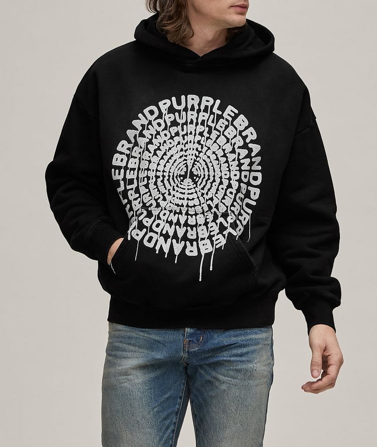 Dripping Spiral Logo Cotton Hooded Sweater  image 1