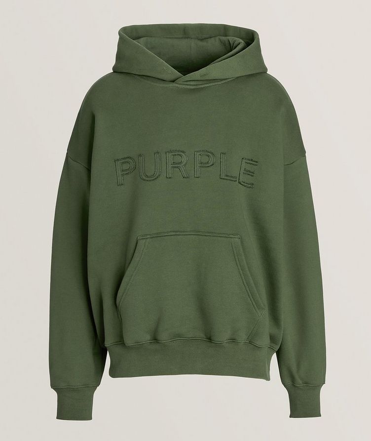 Cutout Wordmark Cotton Hooded Sweater image 0