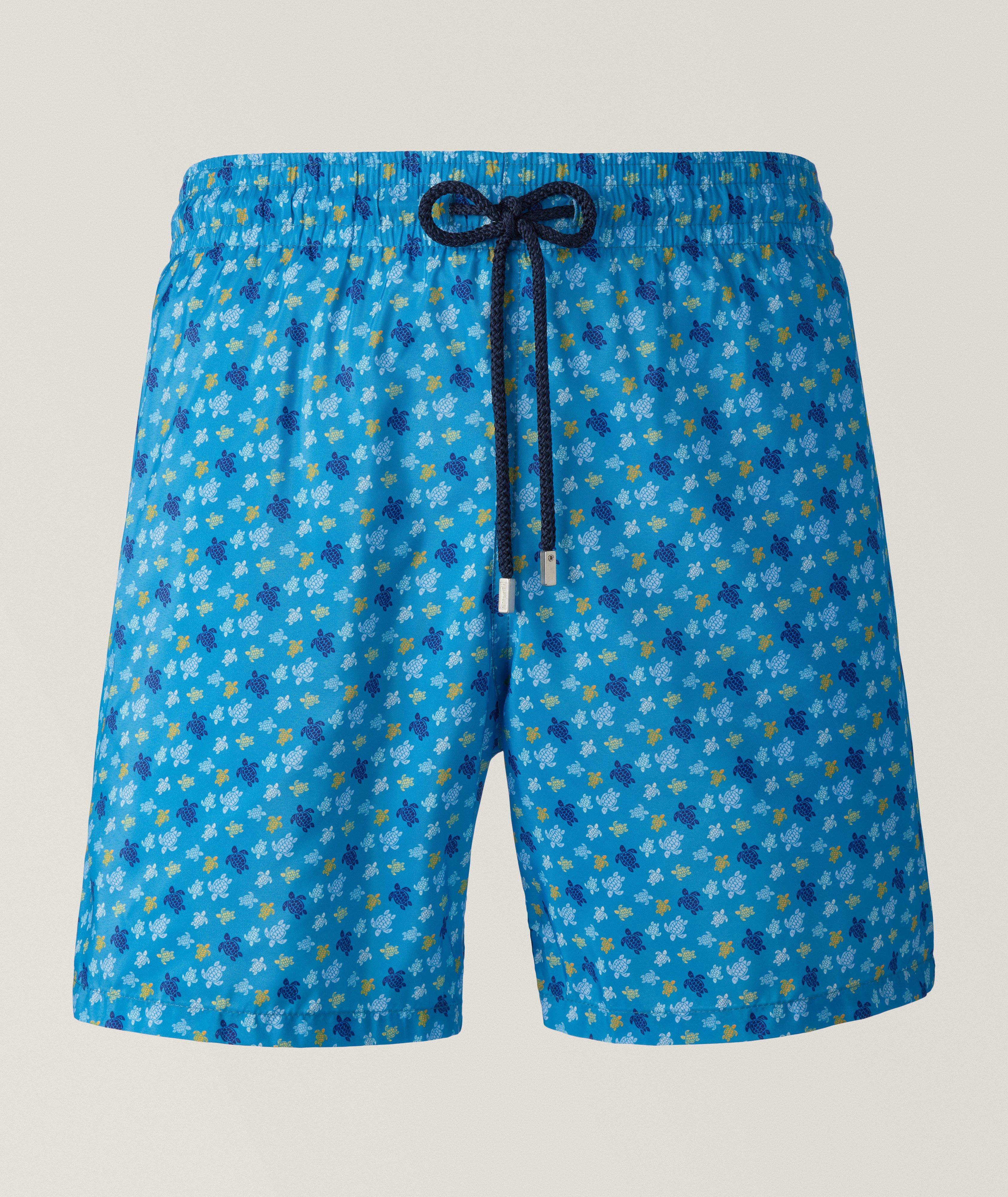 Dark Blue Geo Turtle Classic Swim Shorts