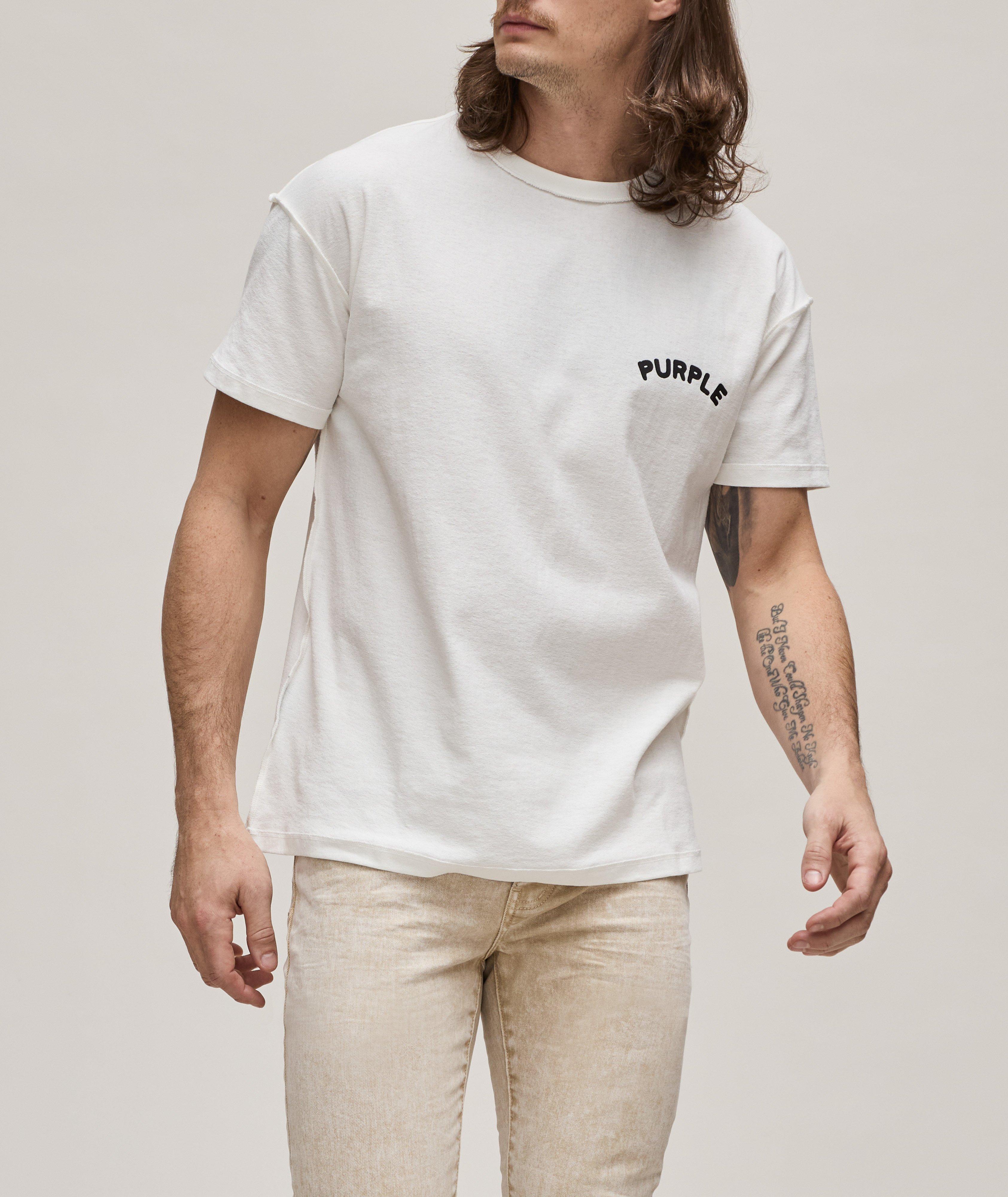 T-shirt en coton avec logos image 1