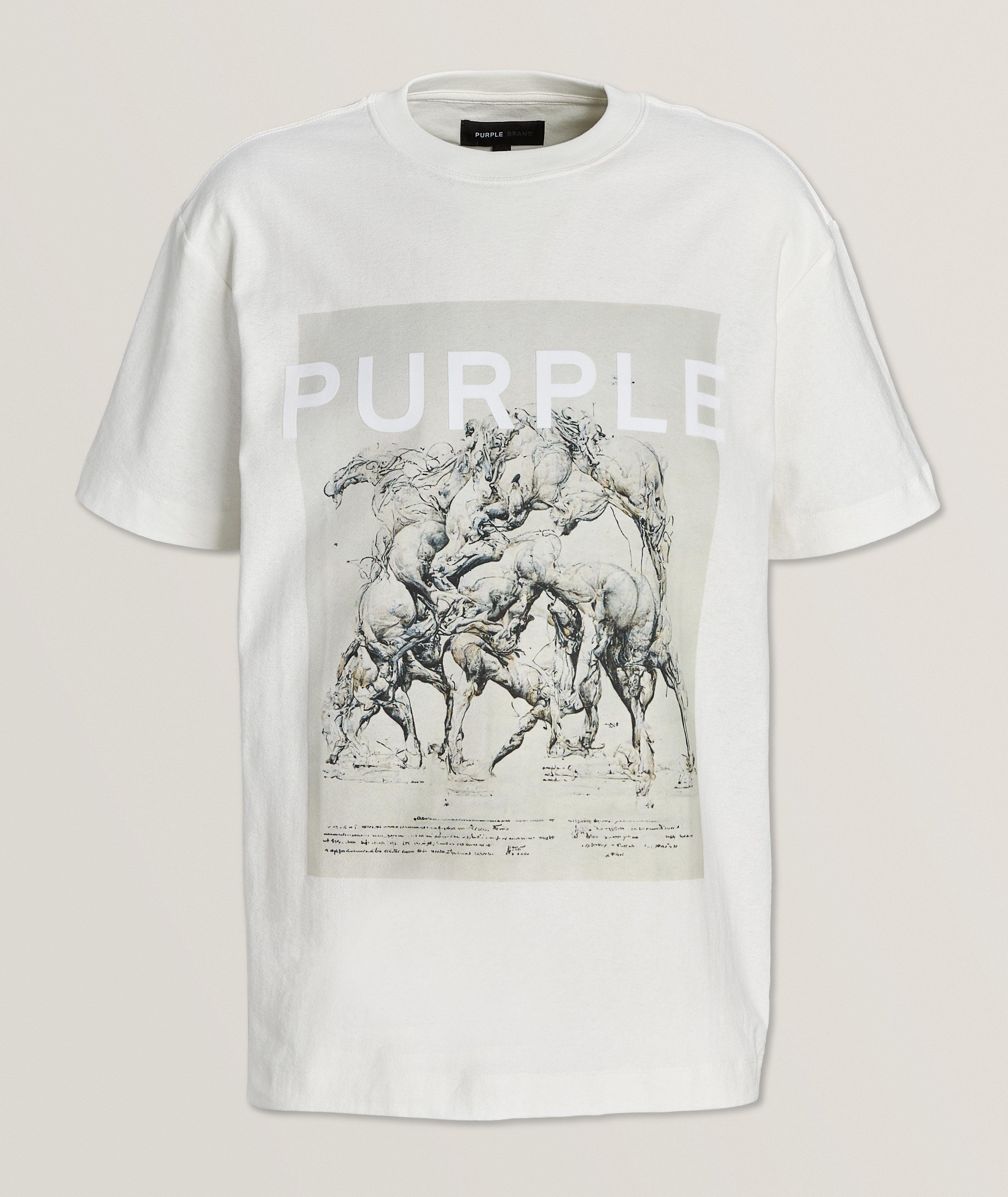 Abstract Bull Printed Cotton T-Shirt image 0