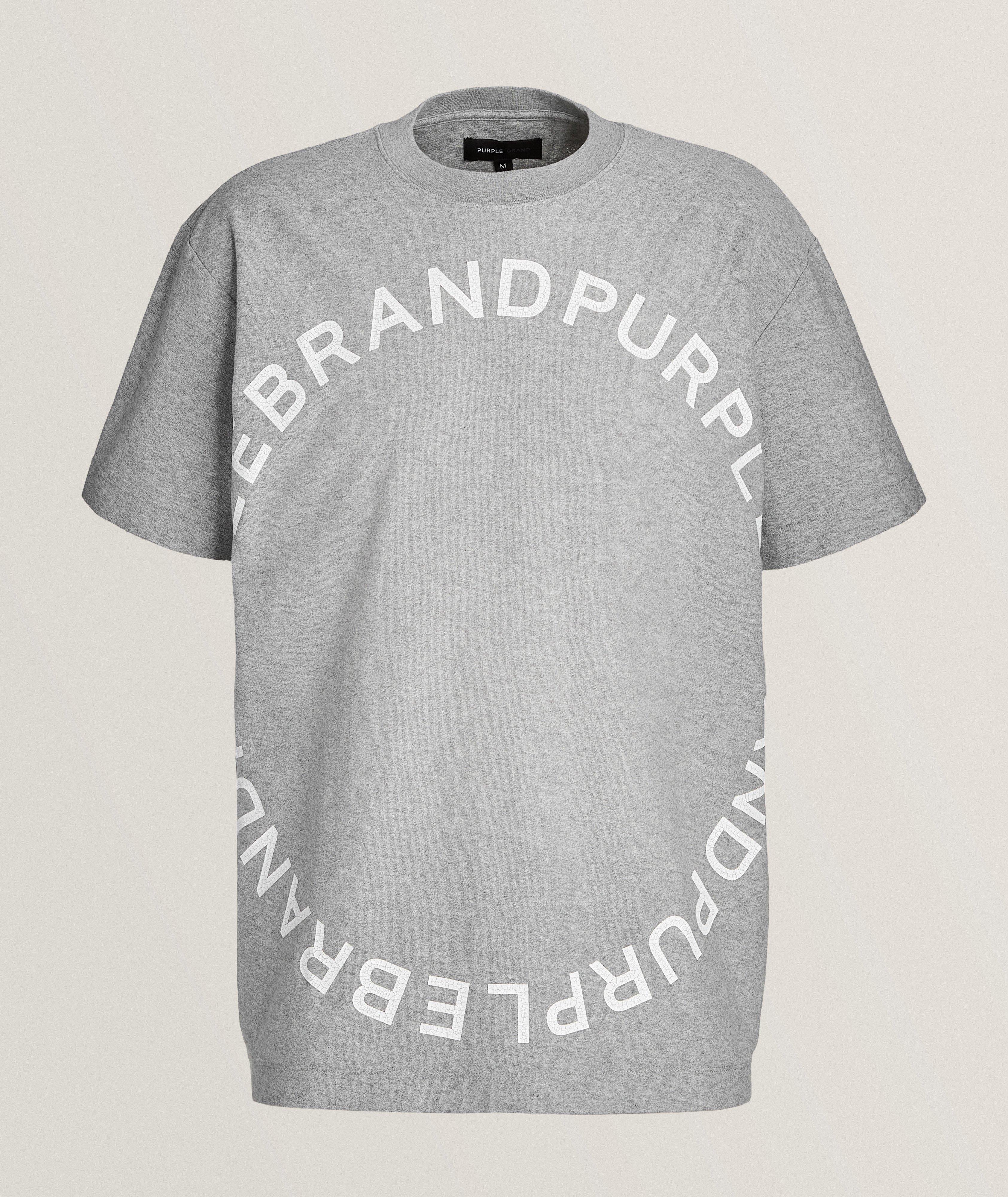 Purple Brand logo-print cotton T-shirt, White