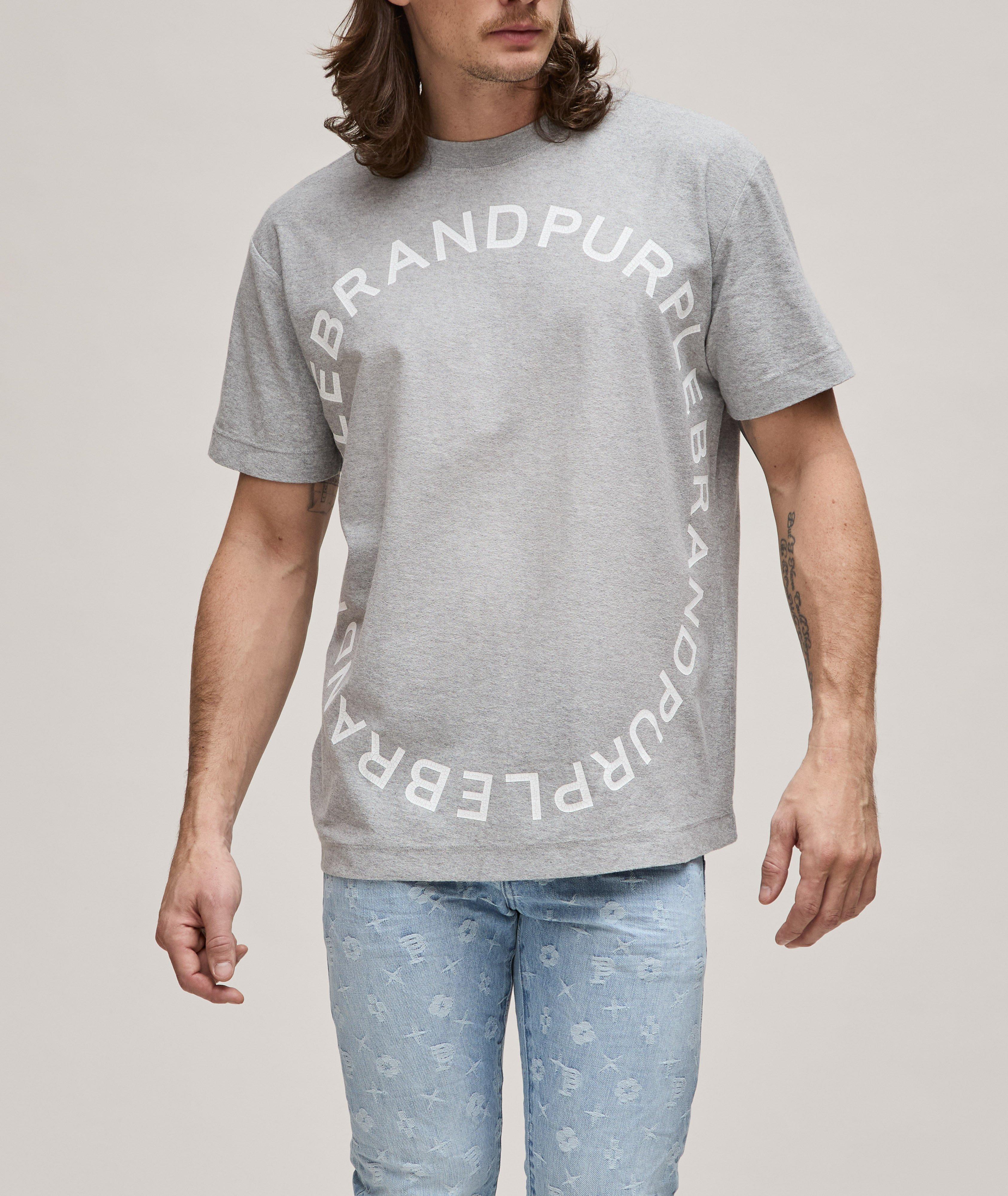 T-shirt en coton avec logos en cercle image 1