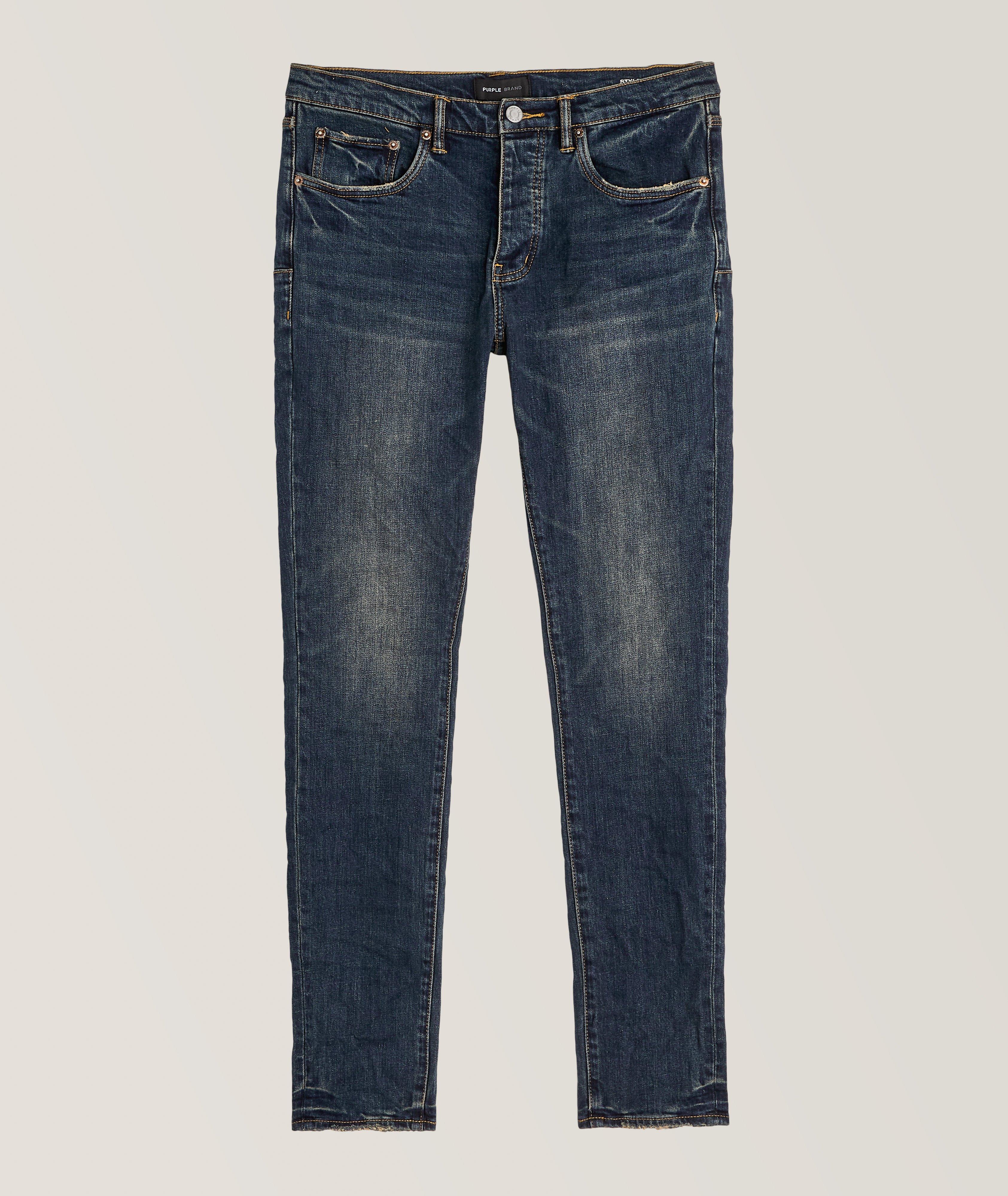 $345 Purple Brand Men's Blue Distressed Stretch Denim Jeans Pants Size 30
