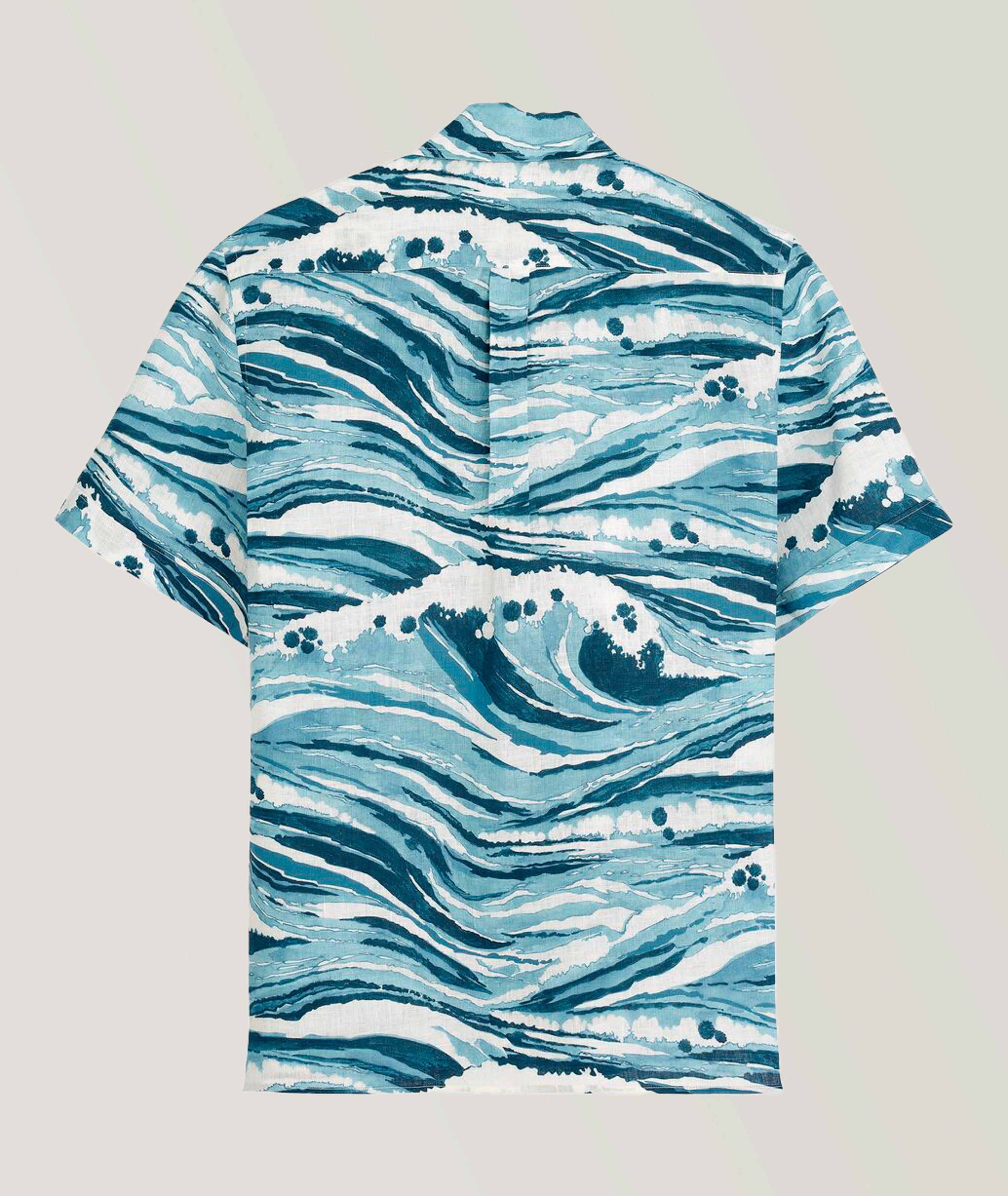 Chemise en lin à motif ondulé, collection Maison Kitsuné image 1