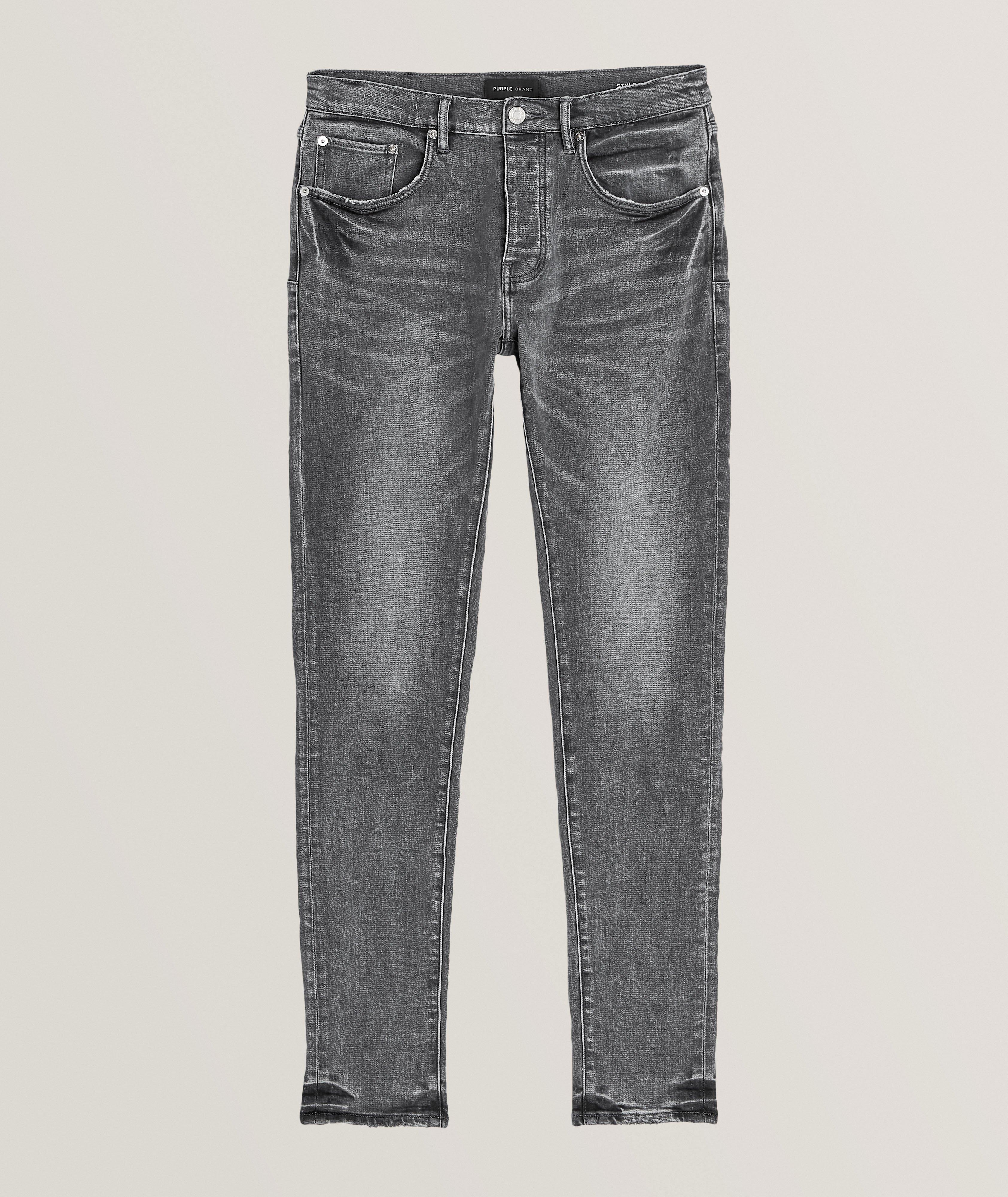 Purple Brand P001 Distressed Stretch-denim Skinny Jeans in Blue