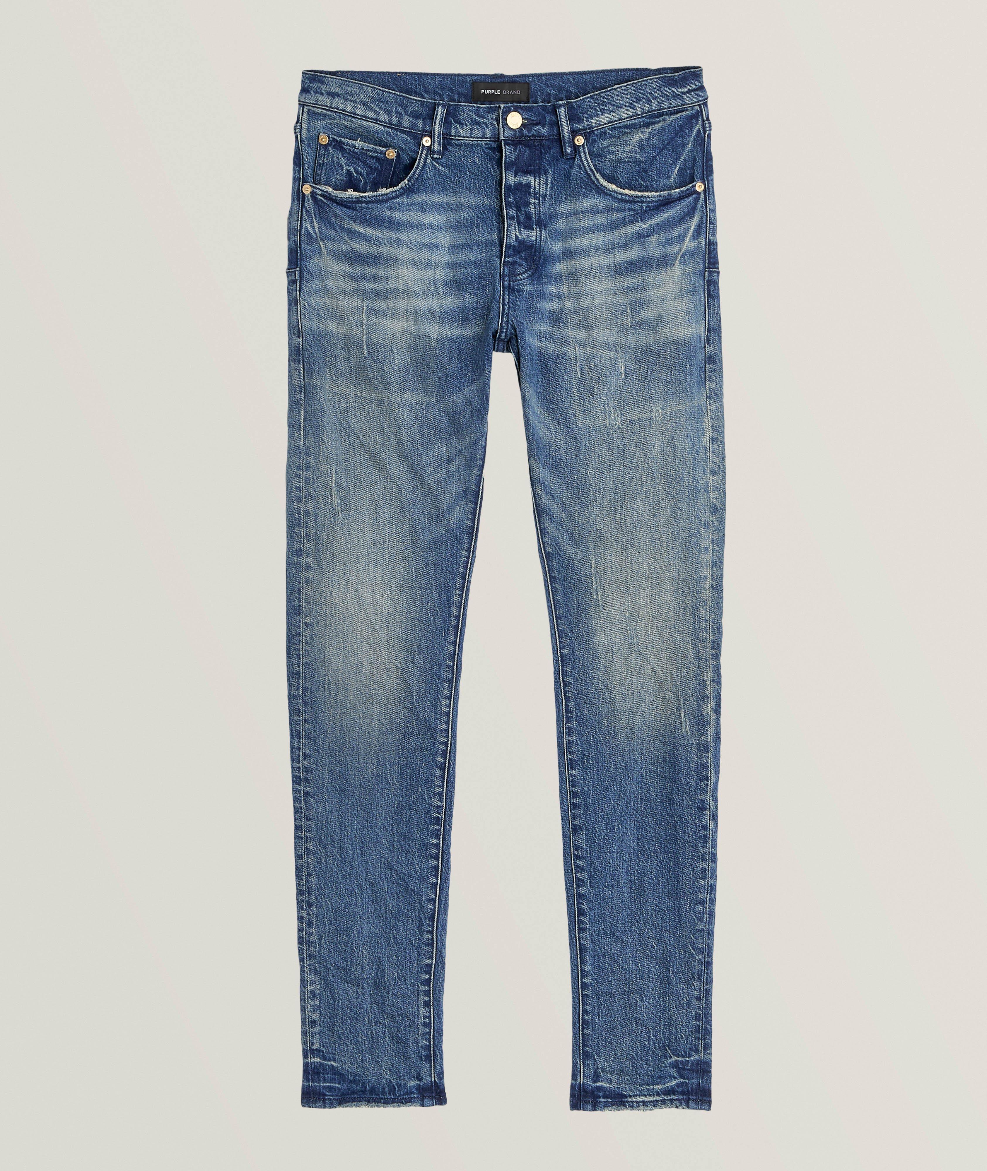 PURPLE BRAND DROPPED FIT JEANS (BANDANA PATCH POCKET INDIGO) - ShopperBoard