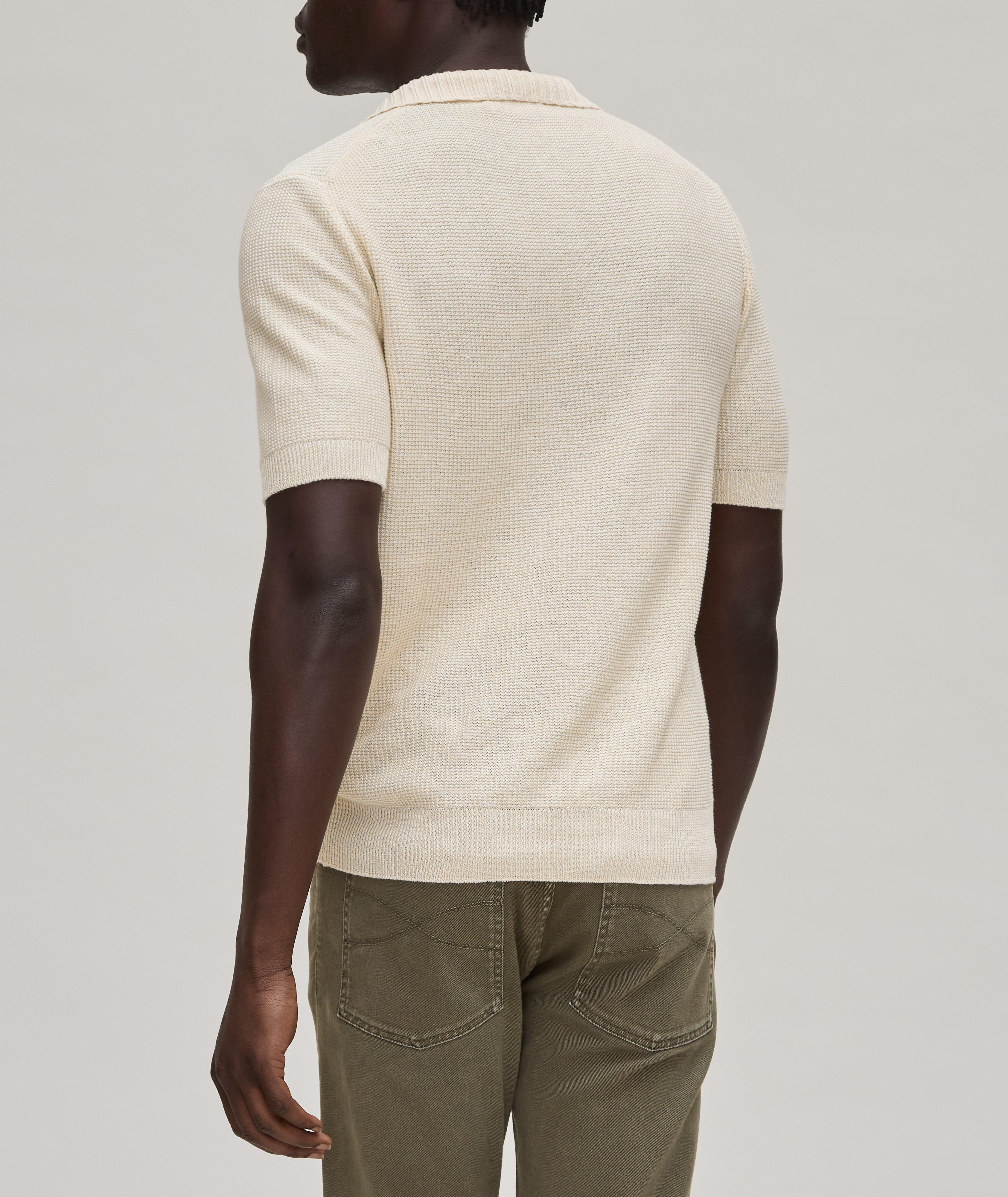 Herringbone Knit Linen-Cotton Polo image 2