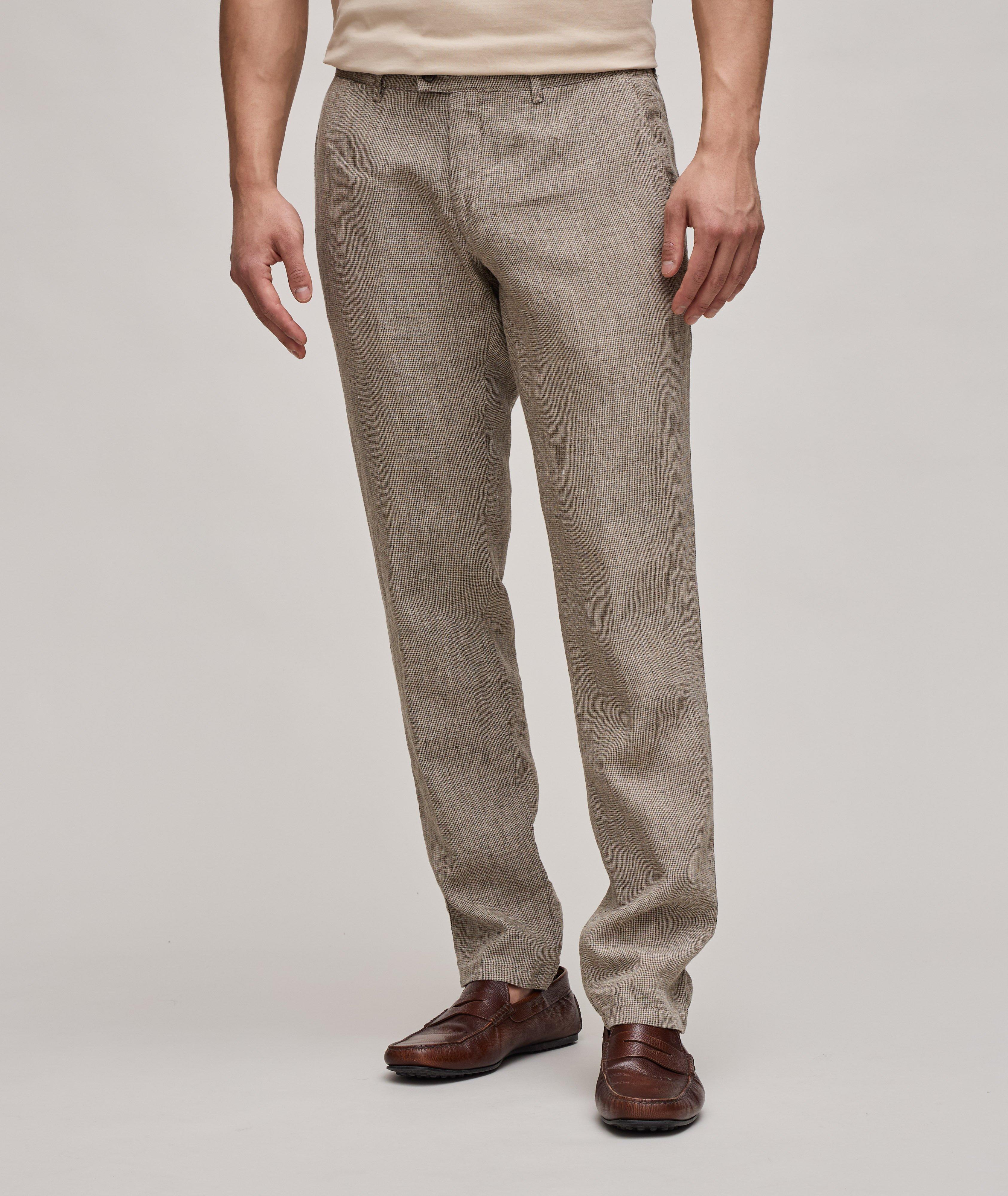 Felix Micro Check Linen Pants image 2