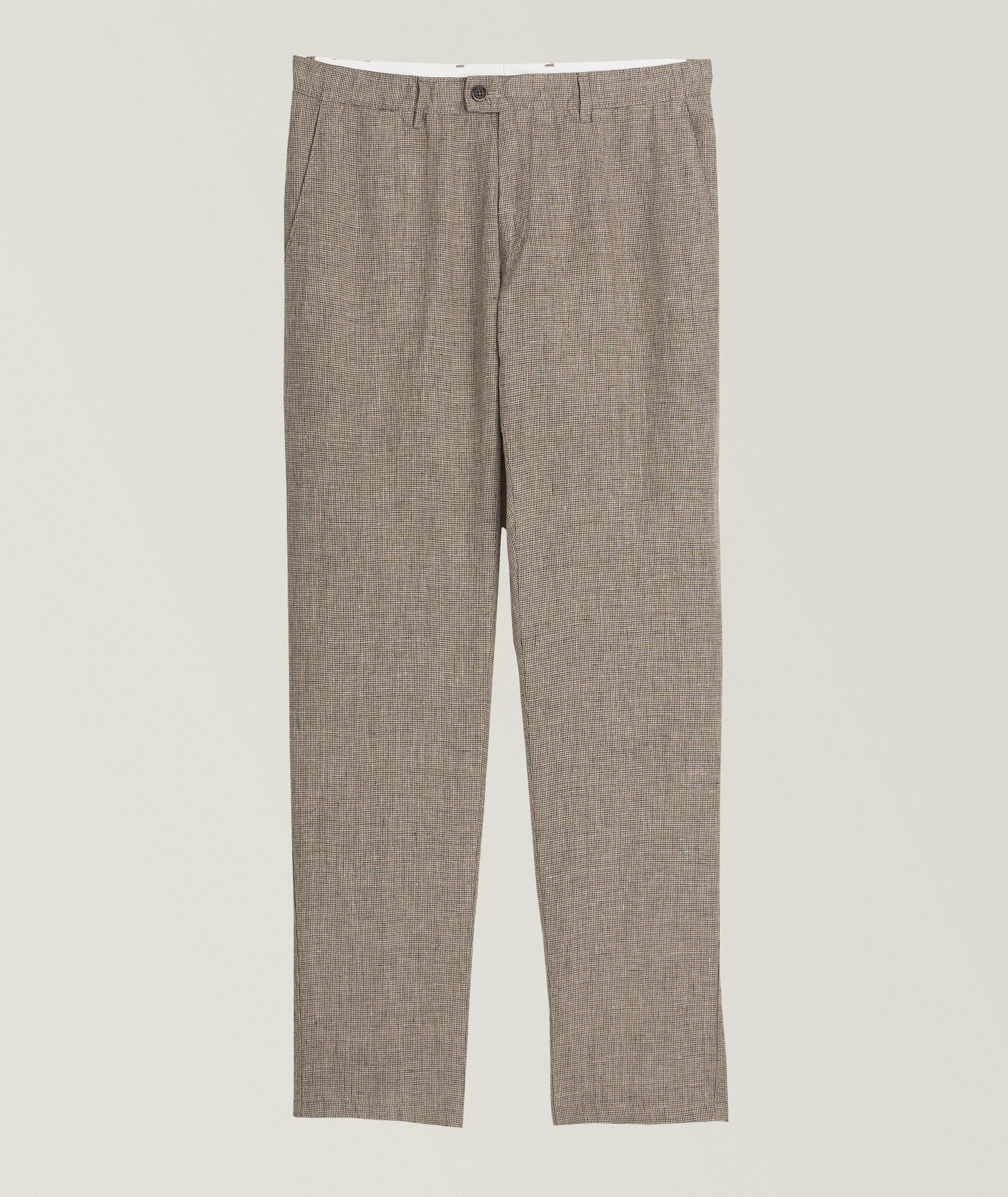 Felix Micro Check Linen Pants image 0