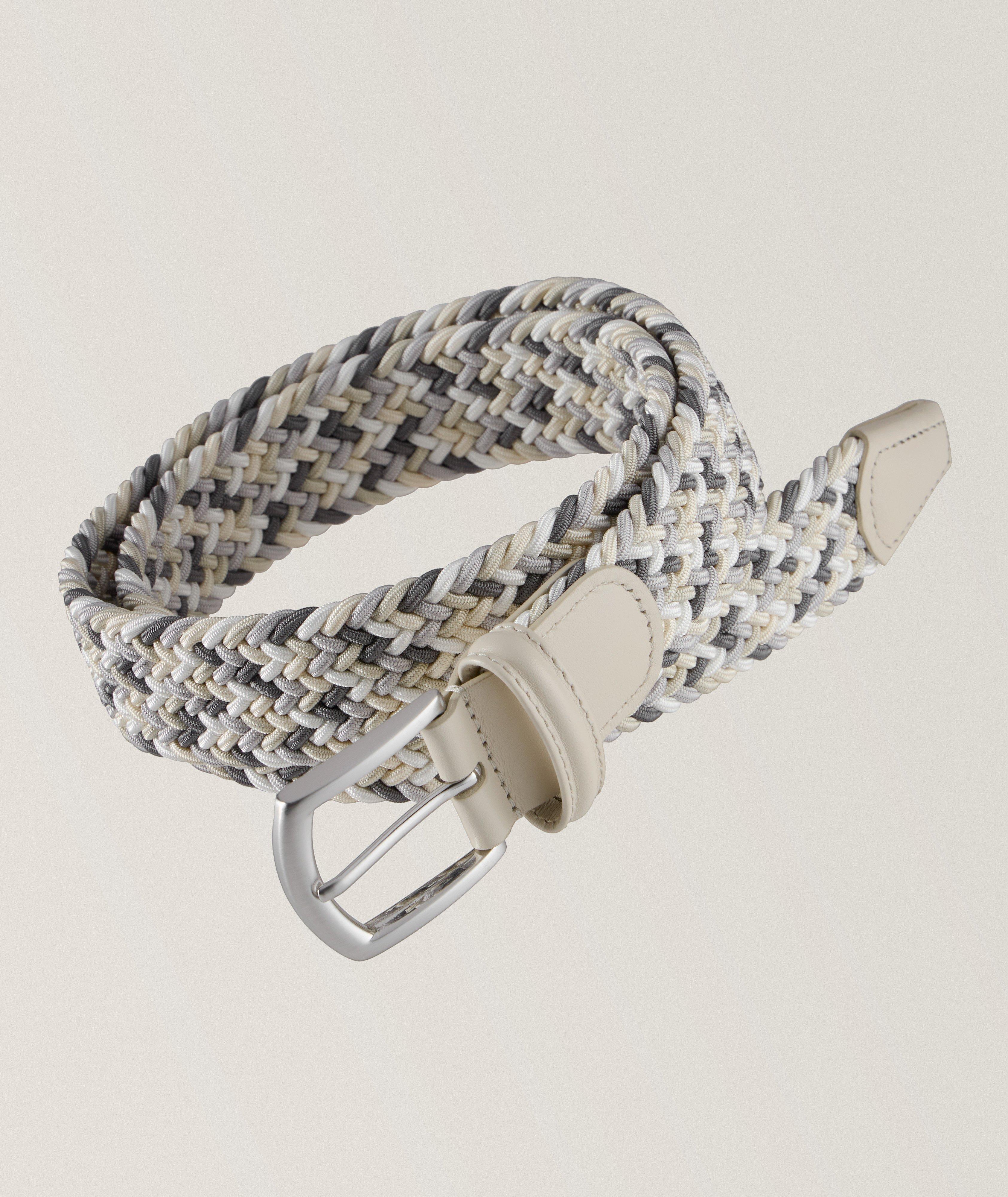 Mélange Stretch Woven Pin-Buckle Belt image 0