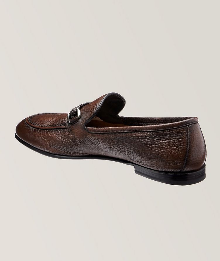 Burnished Leather Braided Ornament Loafers image 1