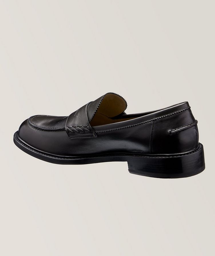 Burnished Leather Penny Loafers image 1