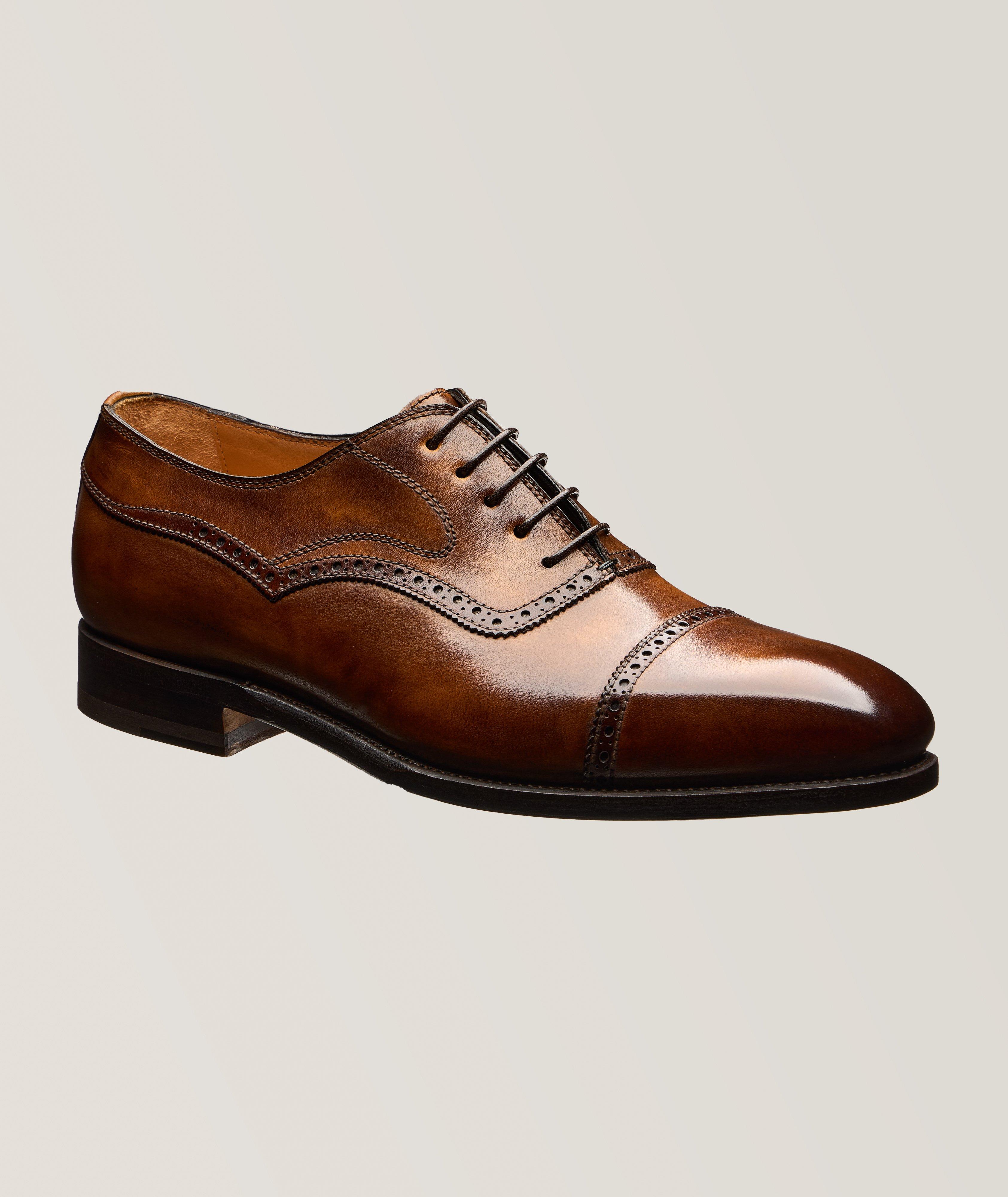 Bontoni Luciano ll Leather Cap-Toe Oxfords