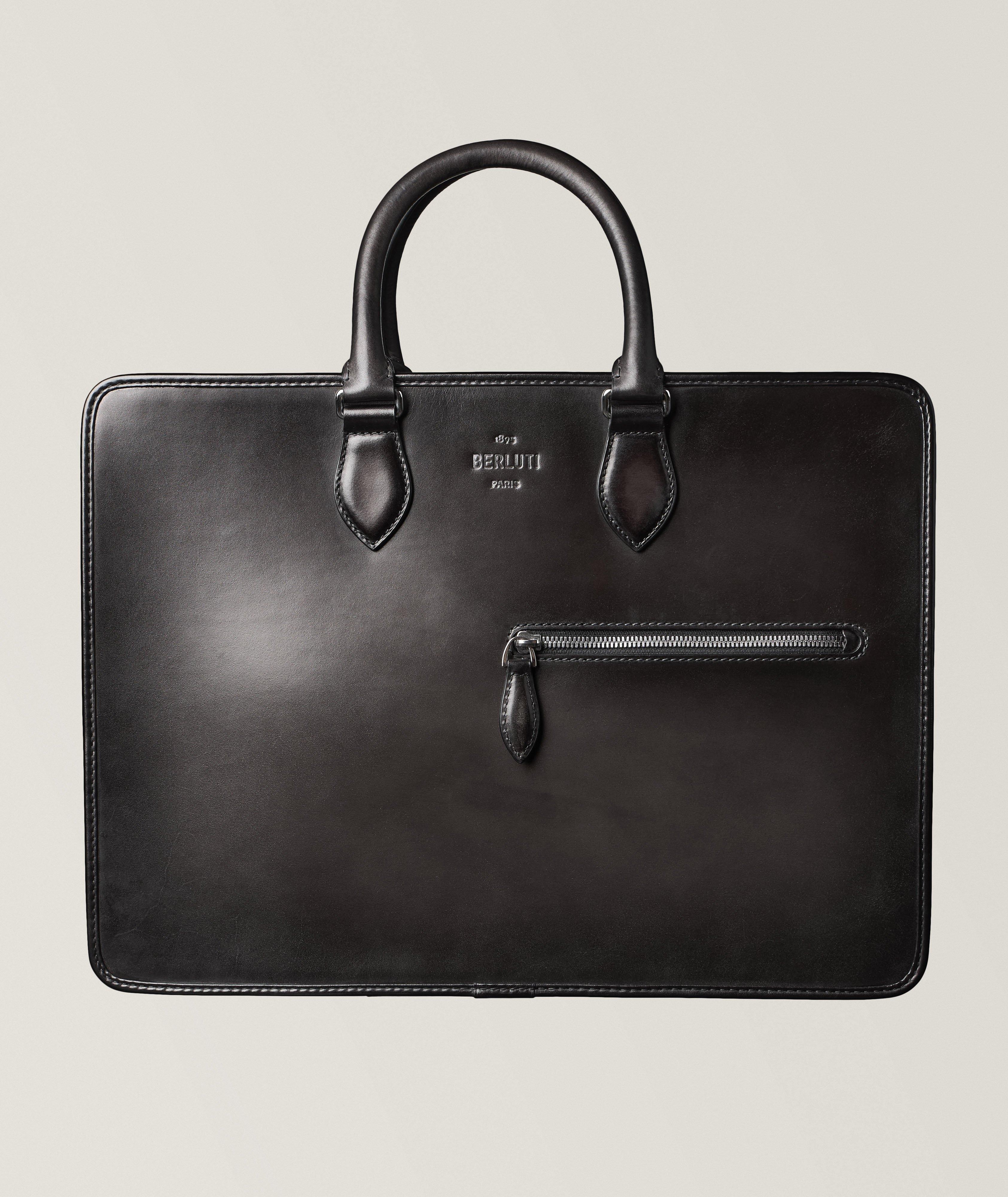 Permanent Collection Deux Jours Scritto Leather Briefcase