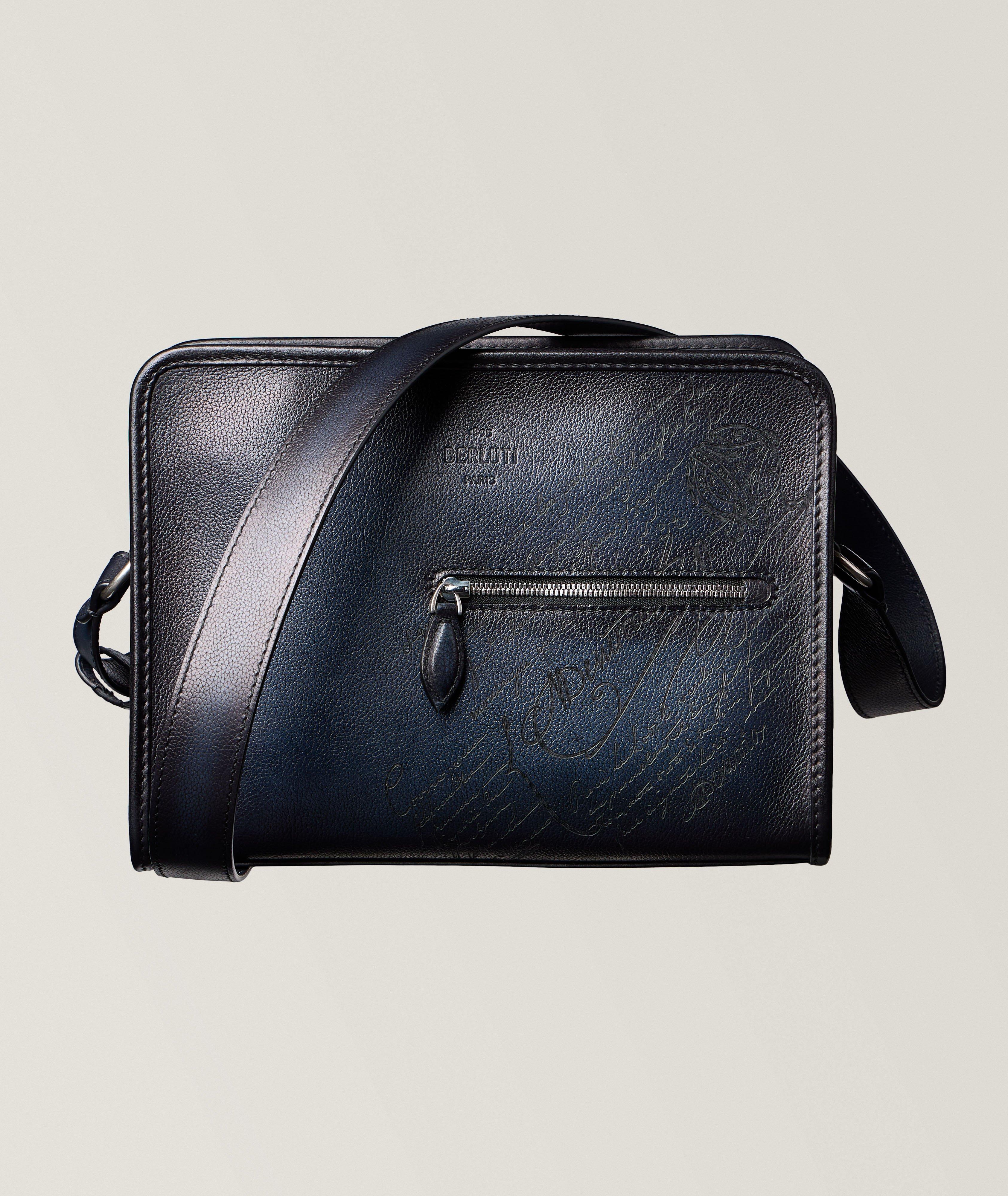 Berluti Journalier Scritto Leather Messenger Bag | Bags & Cases 