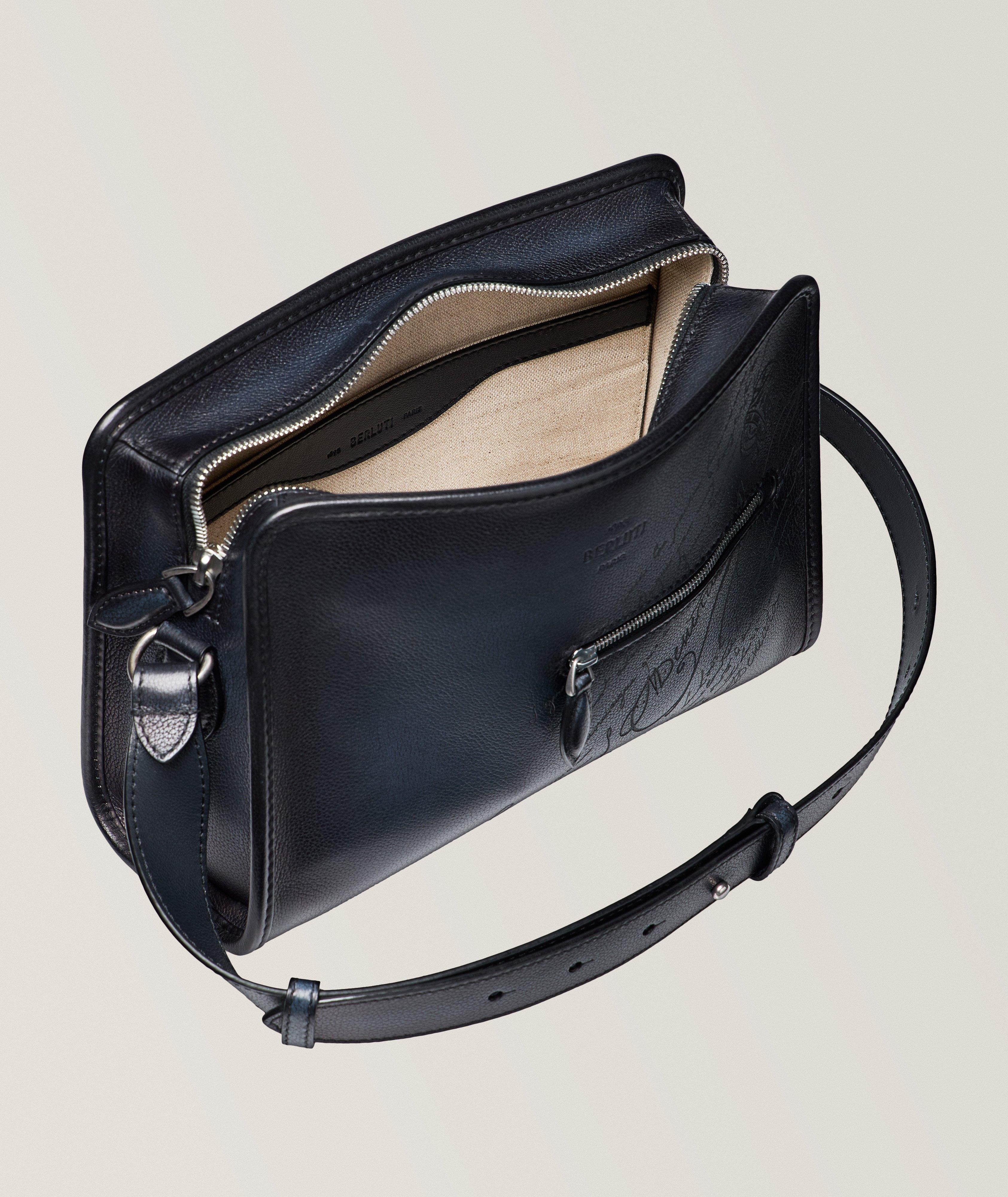Journalier Scritto Leather Messenger Bag 
