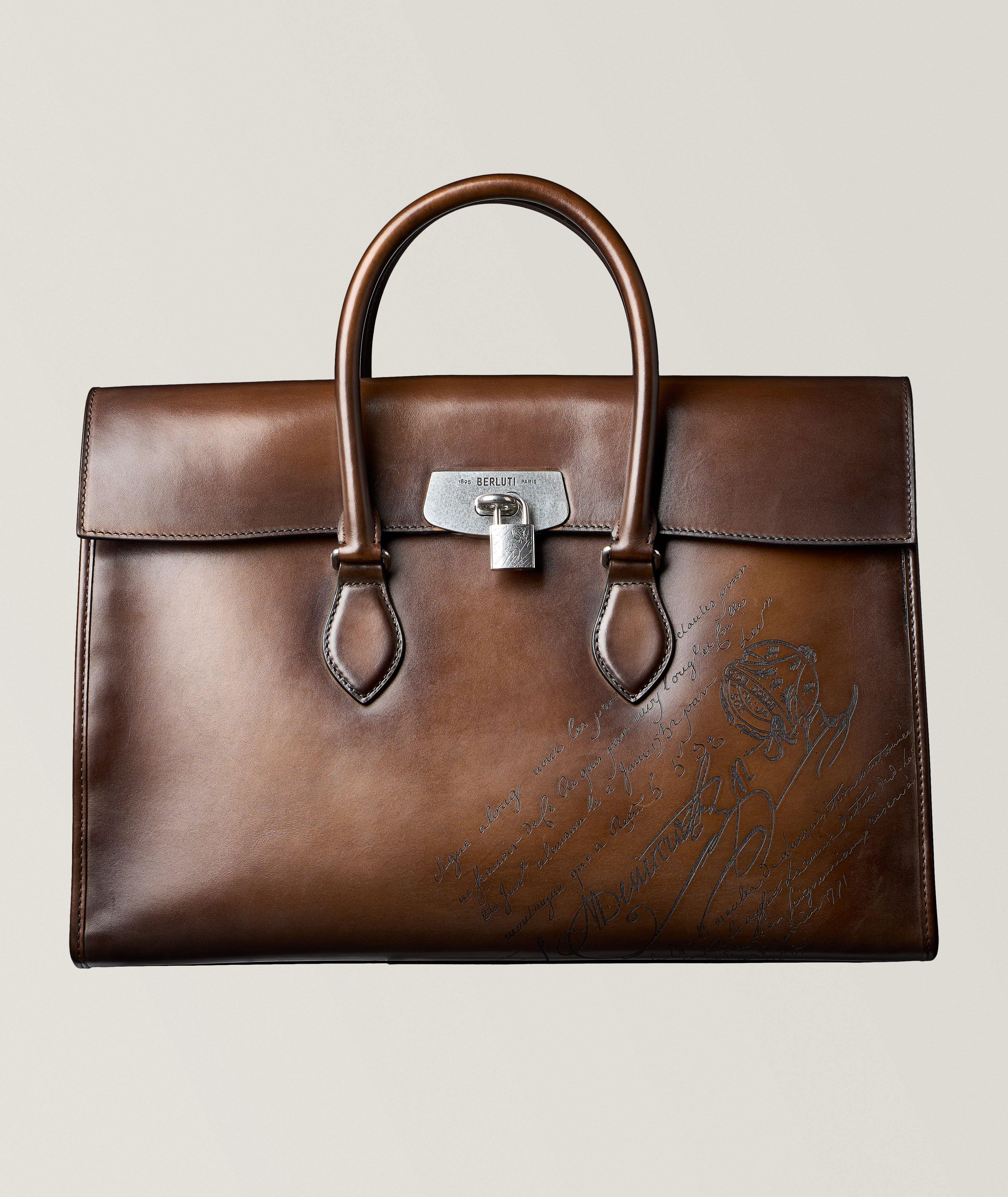 Berluti E'Mio Scritto Leather Briefcase | Bags & Cases | Harry Rosen