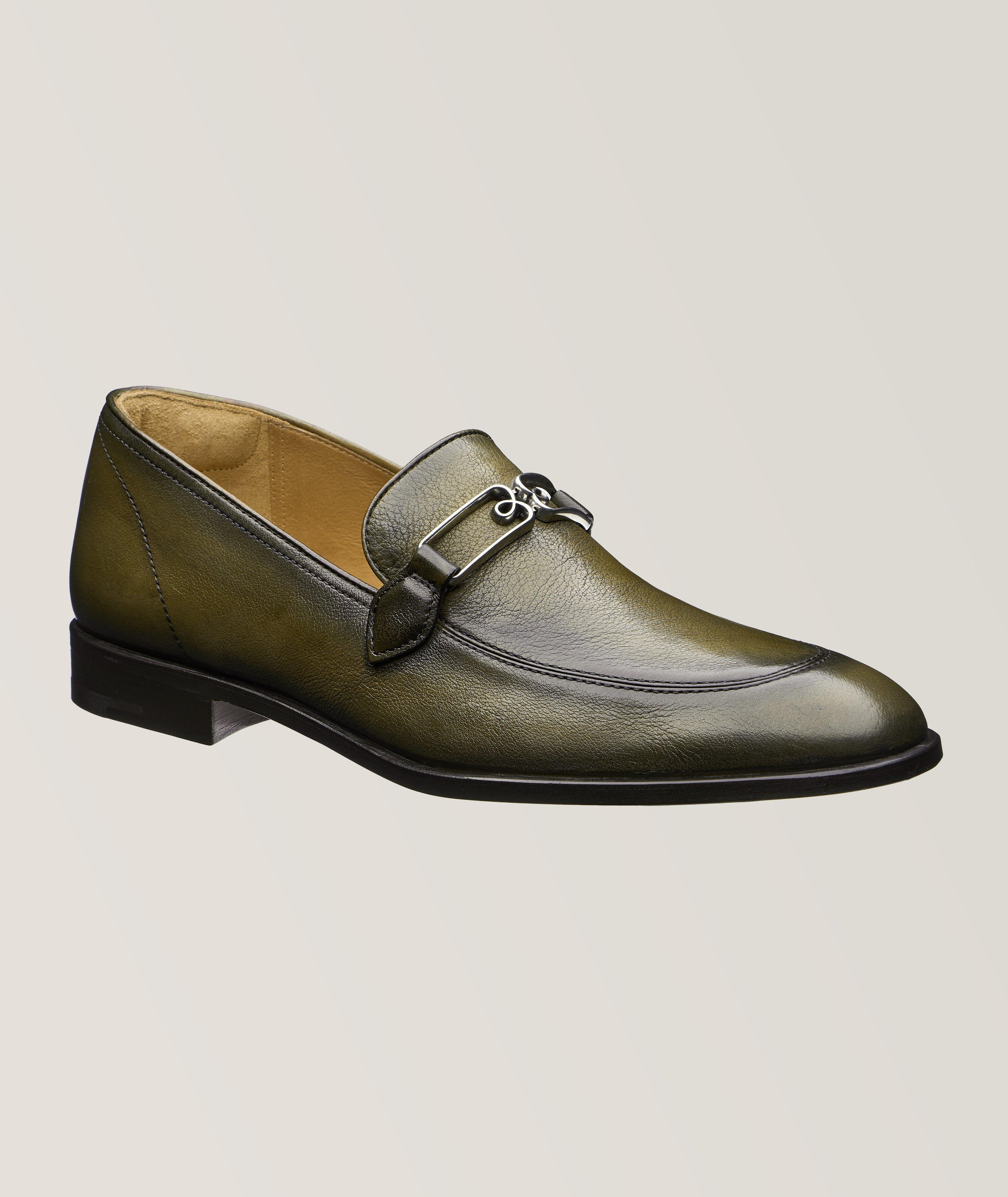 Berluti B Volute Grained Leather Loafers | Dress Shoes | Harry Rosen