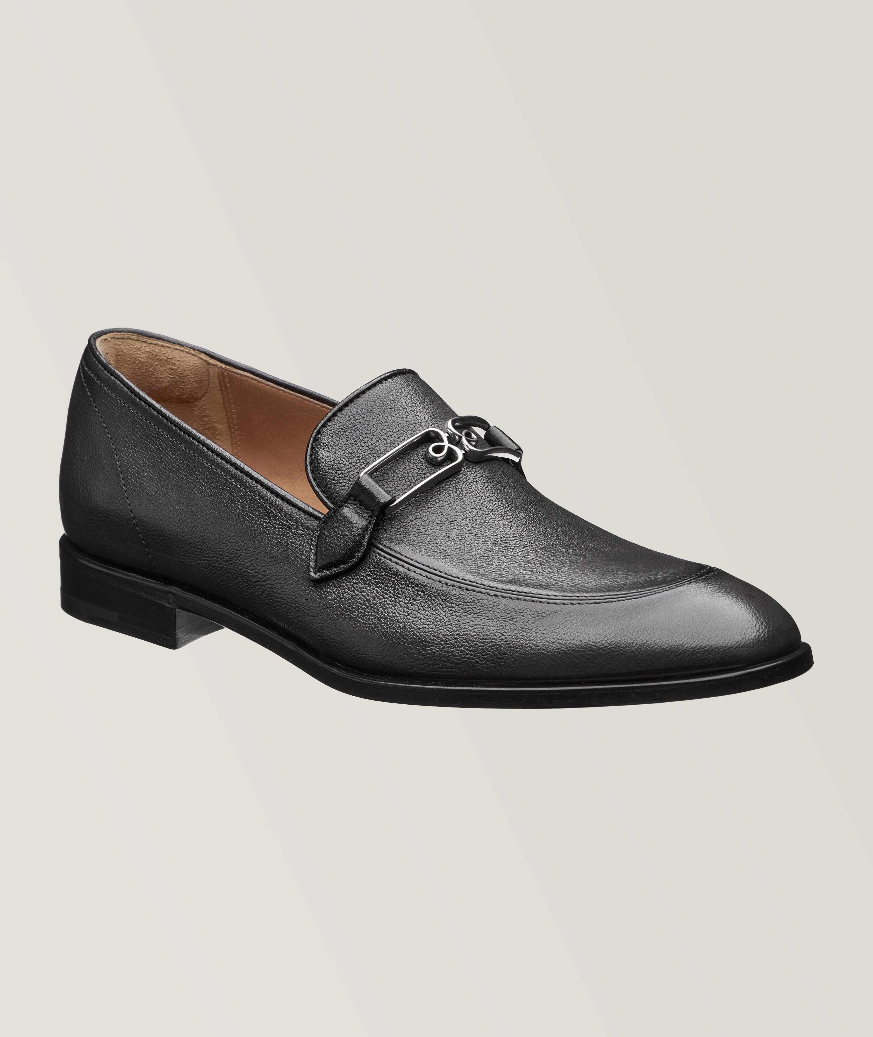 B Volute Grained Leather Loafers image 0